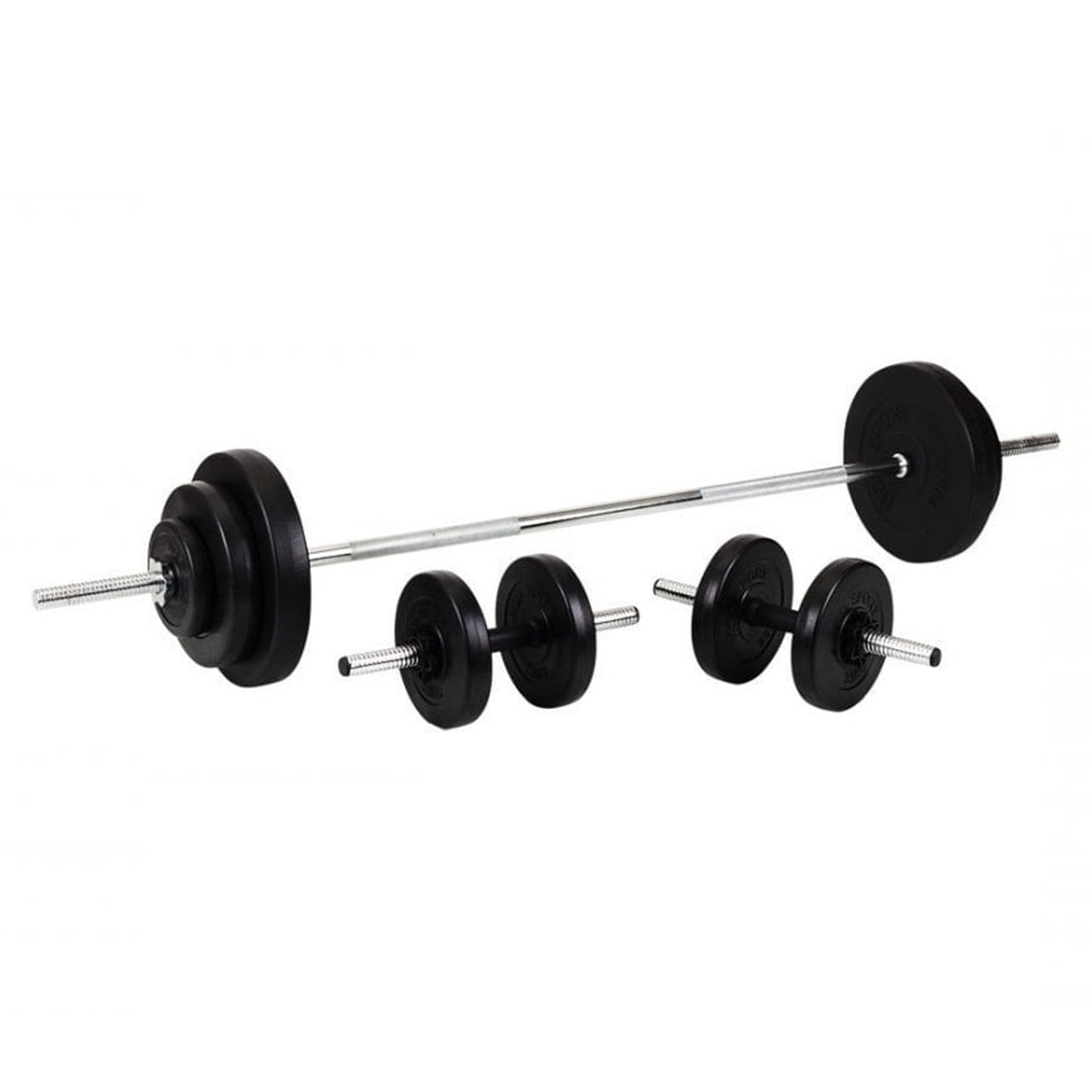 65 kg Adjustable Cast‑Iron Barbell & Dumbbell Set – Knurled Steel Handles, 2‑in‑1 Strength Training Kit for Home Gym, Ideal for Men & Women