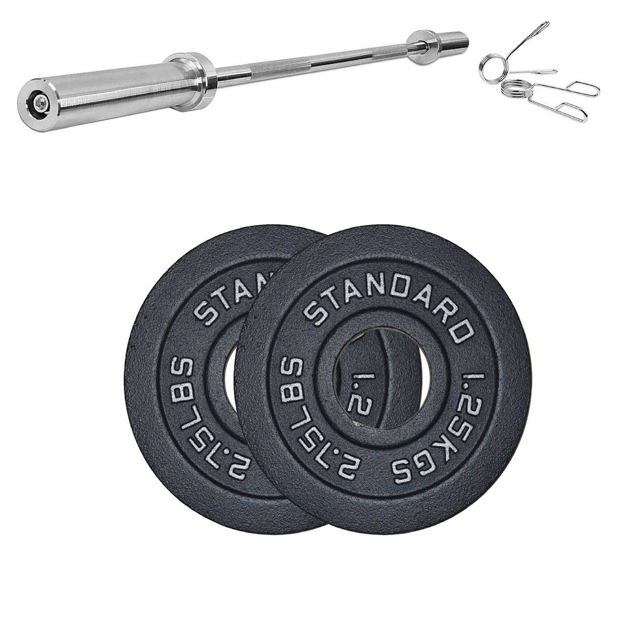 Olympic Cast Iron Weight Plates – Matte Black Deep‑Dish Design, 2″ Hole, Heavy-Duty Build for Barbell Training, Home Gym & Strength Workouts