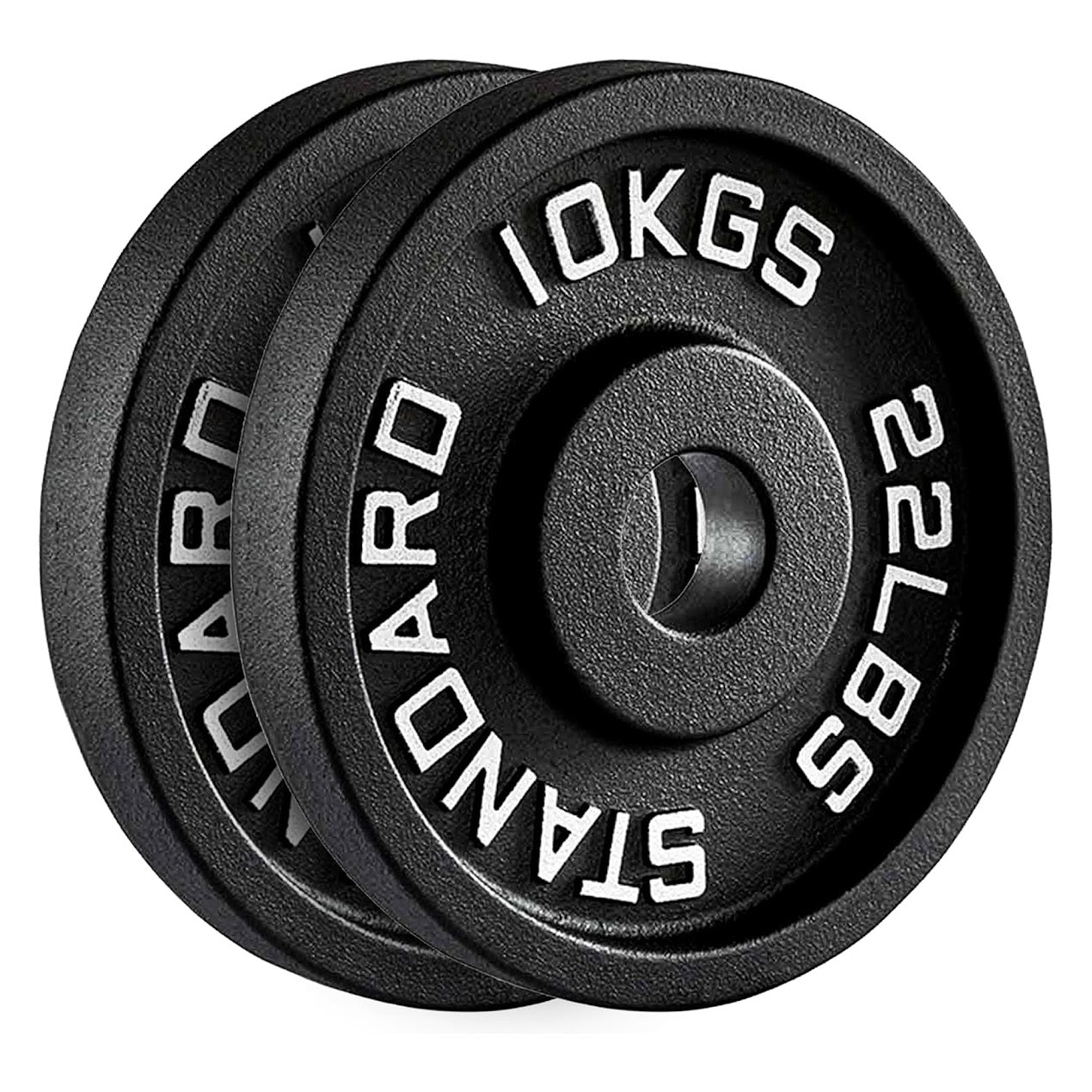 Olympic Cast Iron Weight Plates – Matte Black Deep‑Dish Design, 2″ Hole, Heavy-Duty Build for Barbell Training, Home Gym & Strength Workouts