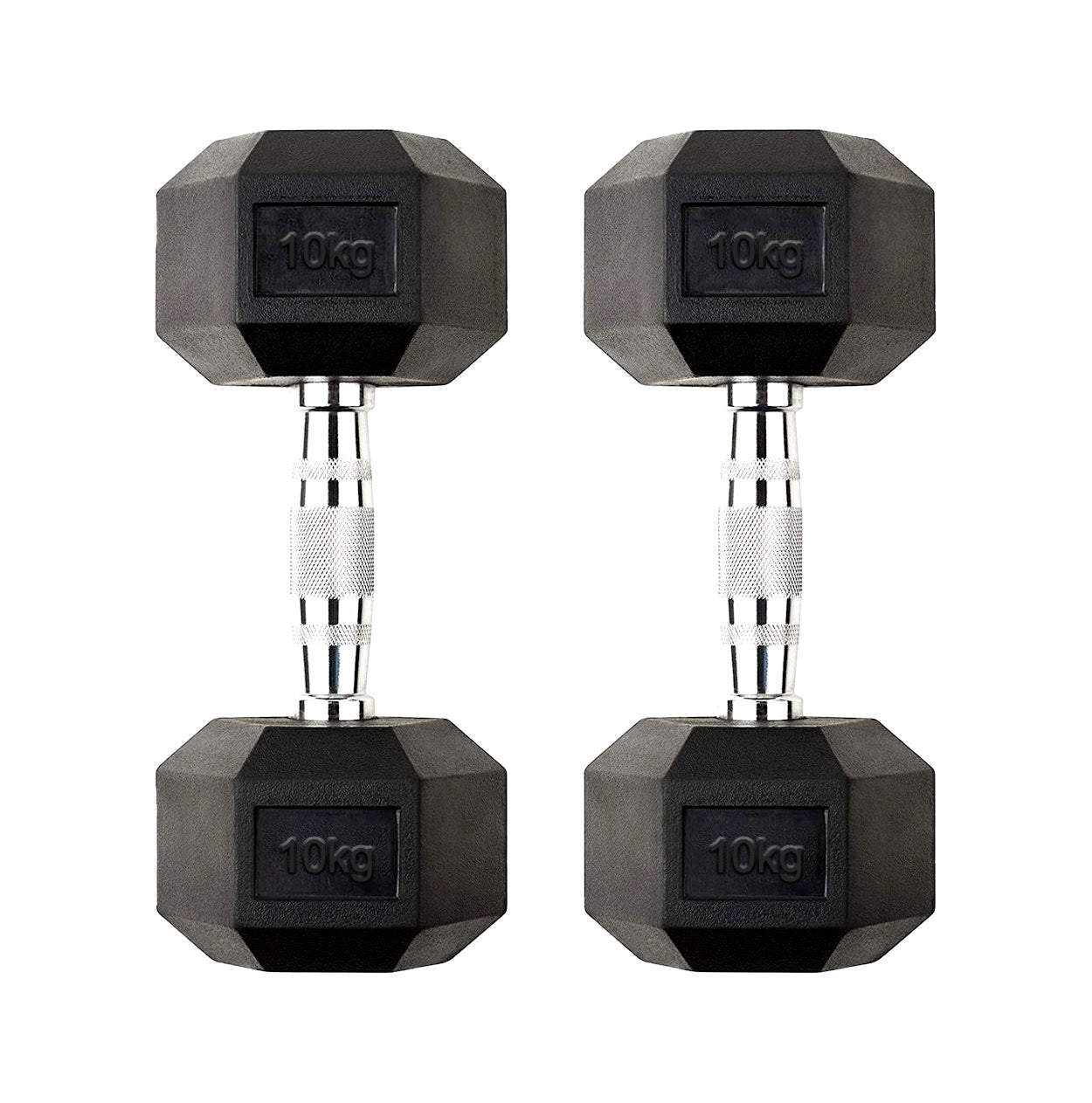 Hex Dumbbells 2.5kg-60kg Pairs & Sets – Rubber-Coated, Anti-Roll Weights with Rack Option – Strength Training for Home Gym or Studio Use