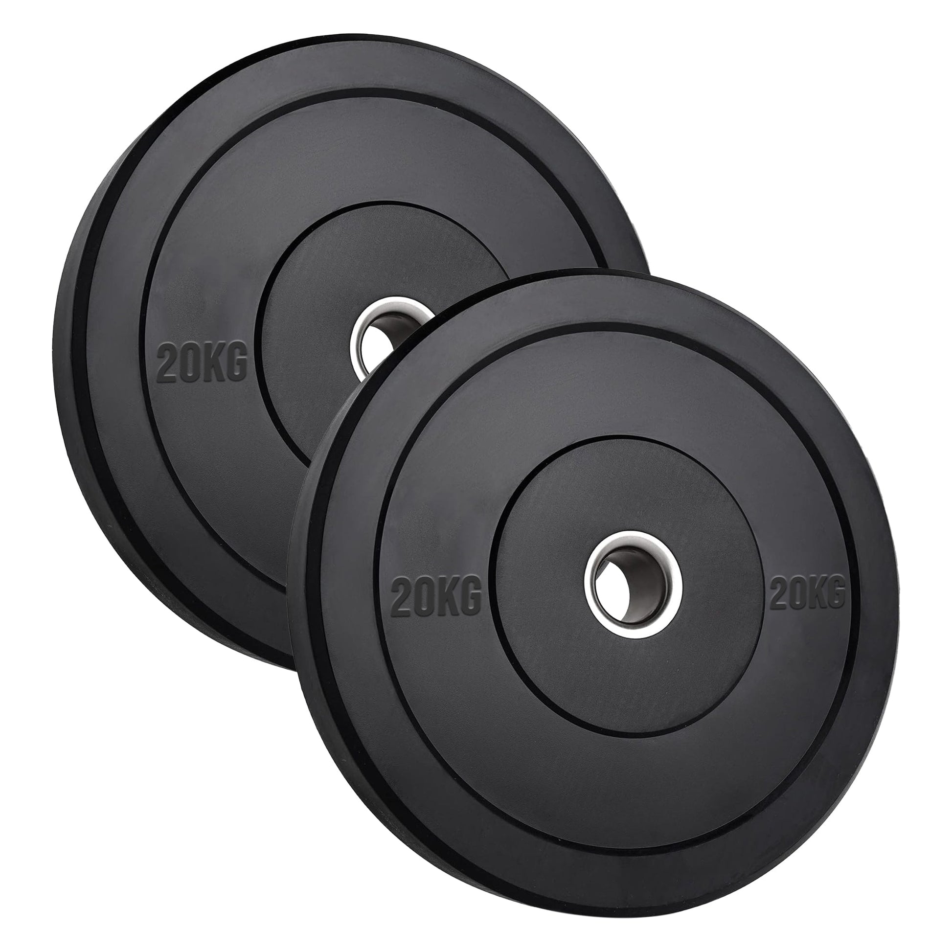 Premium Olympic Rubber Bumper Weight Plates – Low Bounce, 2″ Steel Core, 5–25 kg Pairs & Sets for Silent Strength Training in Home Gyms