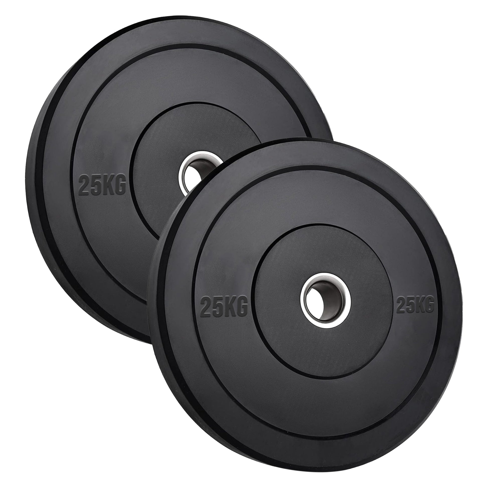 Premium Olympic Rubber Bumper Weight Plates – Low Bounce, 2″ Steel Core, 5–25 kg Pairs & Sets for Silent Strength Training in Home Gyms