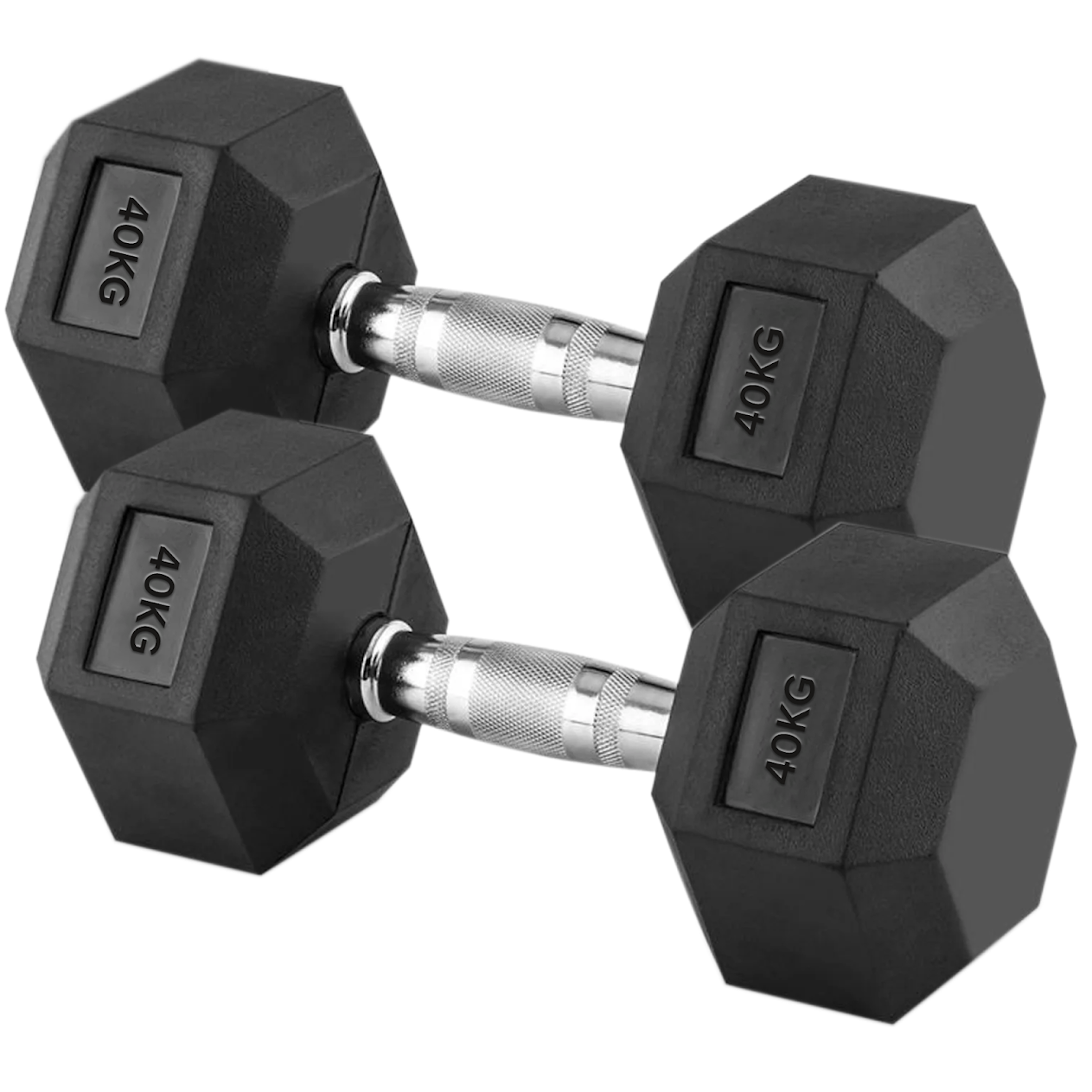 Hex Dumbbells 2.5kg-60kg Pairs & Sets – Rubber-Coated, Anti-Roll Weights with Rack Option – Strength Training for Home Gym or Studio Use