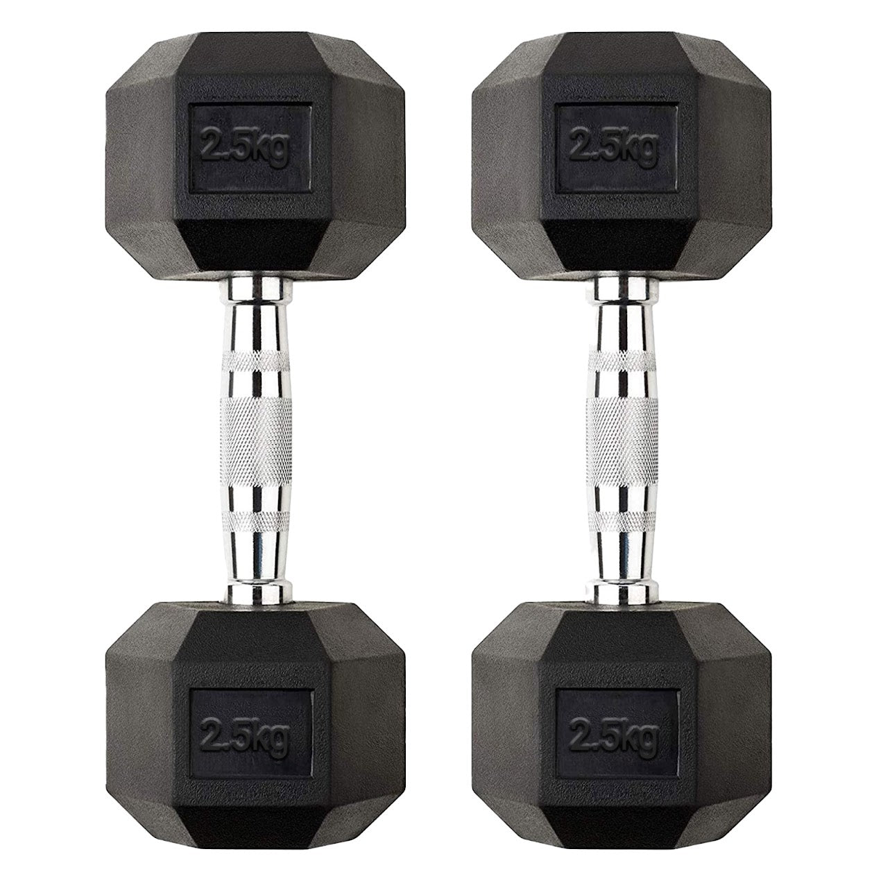Hex Dumbbells 2.5kg-60kg Pairs & Sets – Rubber-Coated, Anti-Roll Weights with Rack Option – Strength Training for Home Gym or Studio Use