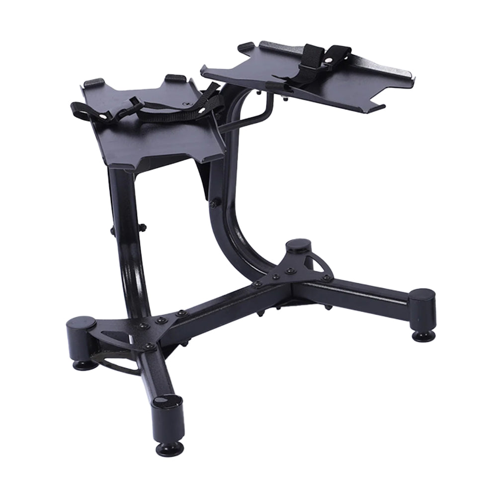 Premium Dumbbell Stand – Steel Rack, Ergonomic Dial System & Belt Support for Compact Strength Training at Home