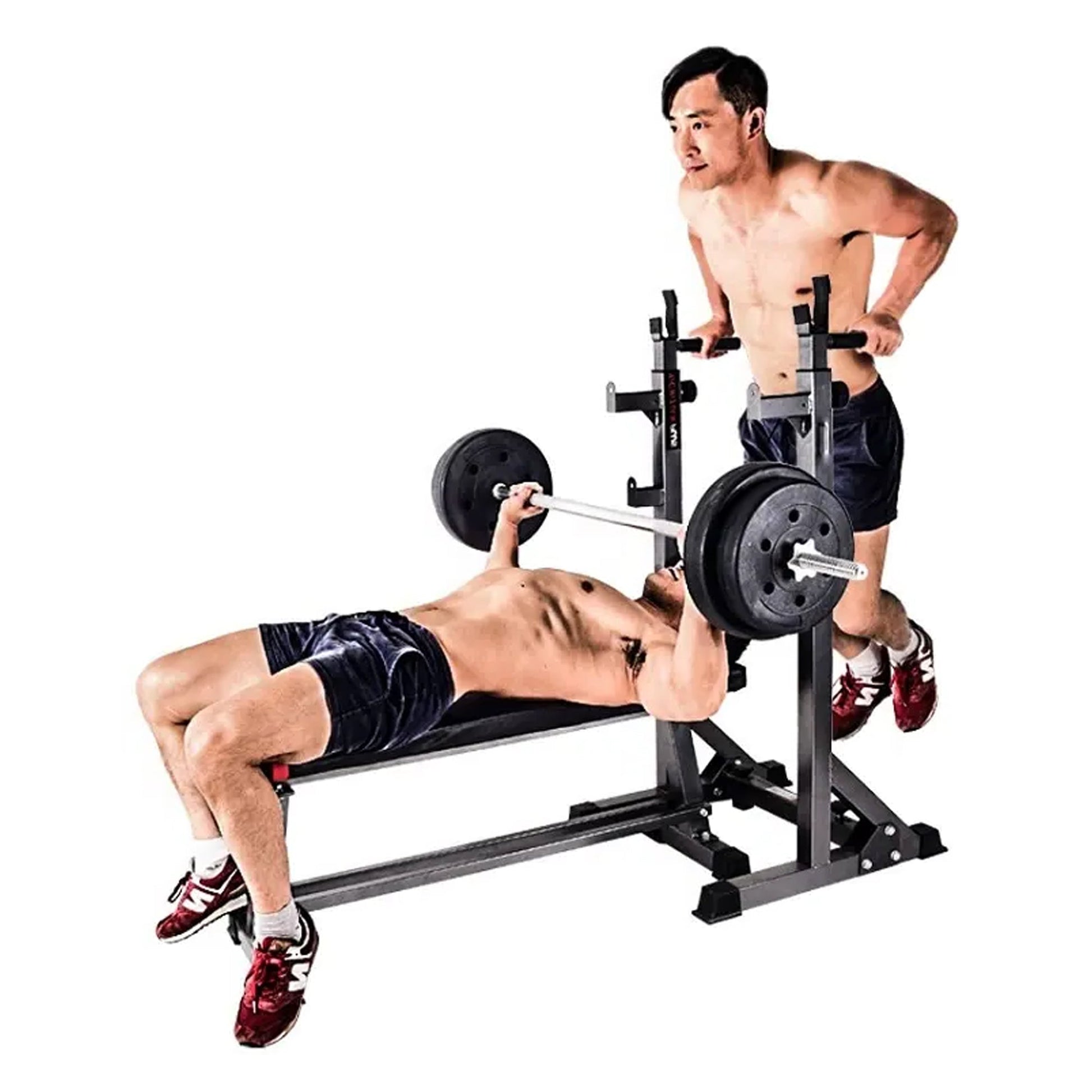 Precision Lift Platform – Heavy‑Duty Barbell Squat Rack with Dip Handles, 200kg Capacity, Adjustable Frame with Safety Spotters for Home Use