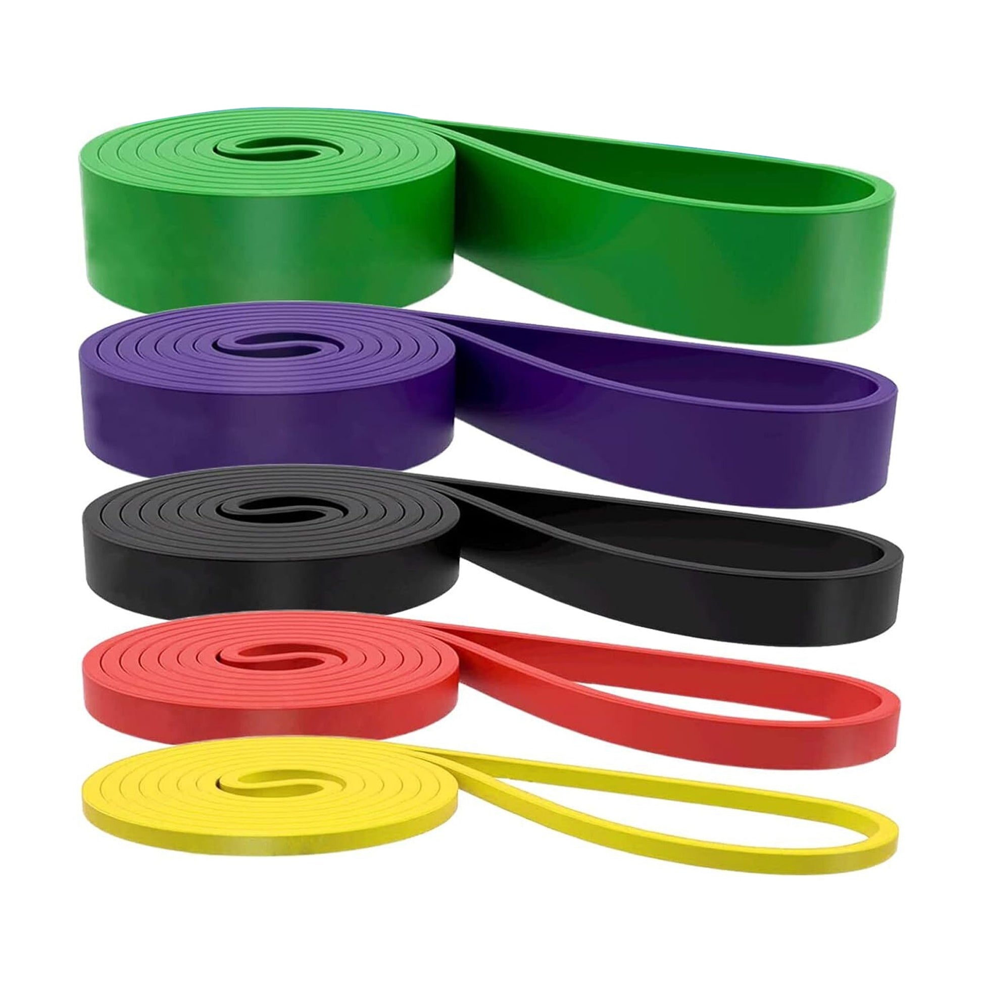Home Gym Resistance Band Set – 5 Tension Levels, Durable Latex Bands with Handles for Strength Training, Pull-Up Support & Flexibility Work