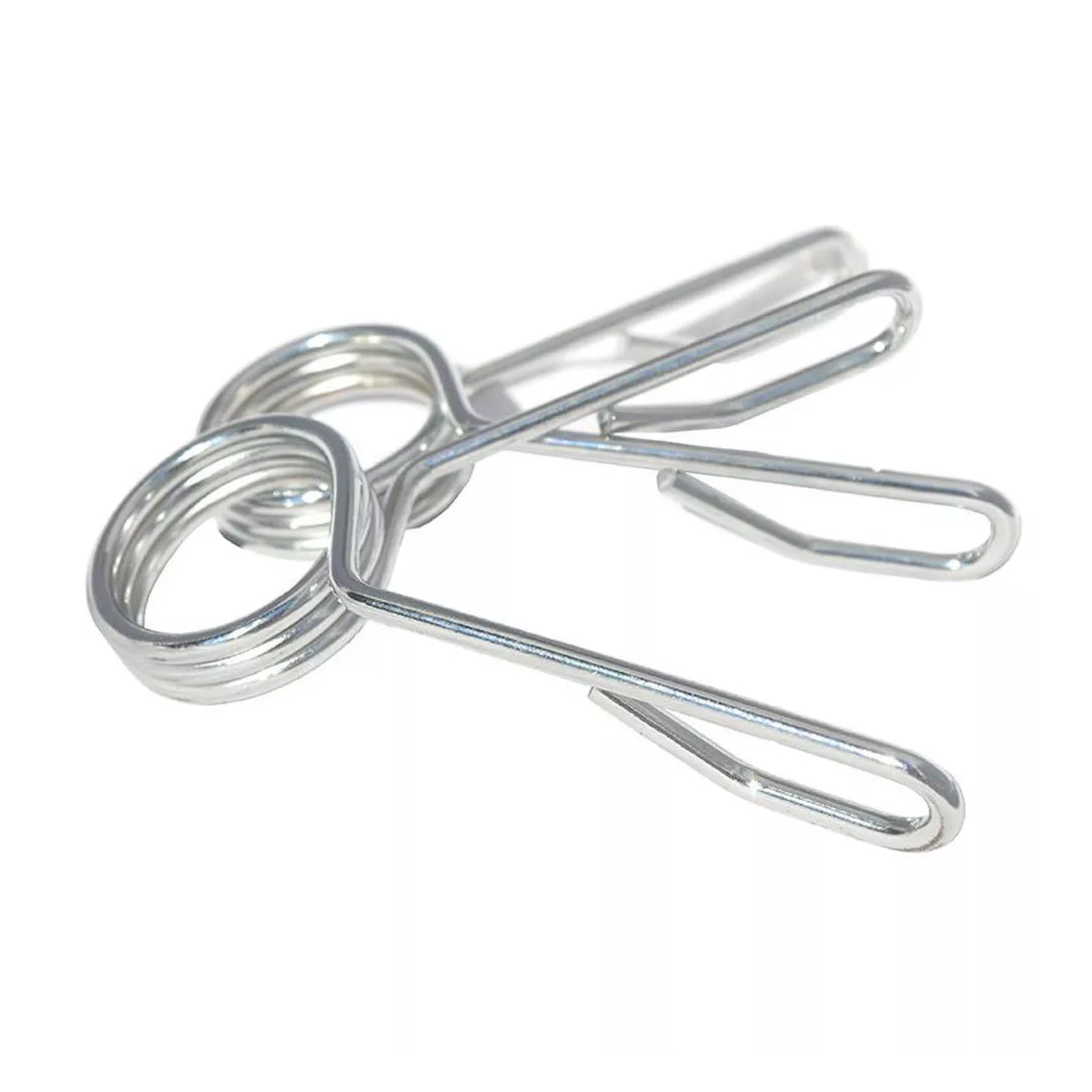 2″ Olympic Barbell Spring Clips – Chrome-Plated Steel Collars for 50 mm Bars, Quick-Lock Weight Securing for Home Gym Workouts & Strength Training