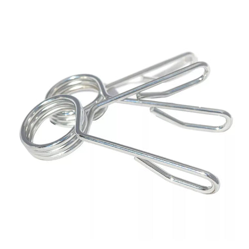 2″ Olympic Barbell Spring Clips – Chrome-Plated Steel Collars for 50 mm Bars, Quick-Lock Weight Securing for Home Gym Workouts & Strength Training