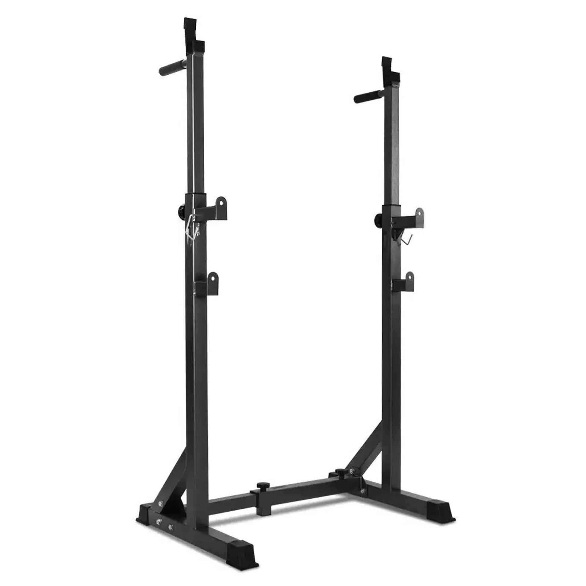 Precision Lift Platform – Heavy‑Duty Barbell Squat Rack with Dip Handles, 200kg Capacity, Adjustable Frame with Safety Spotters for Home Use