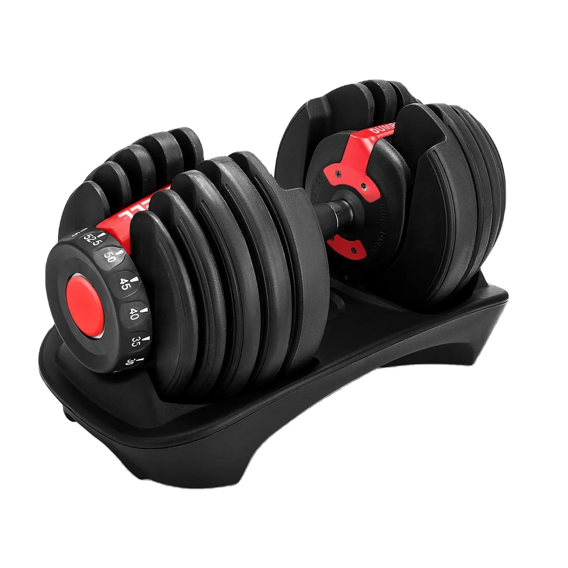 Heavy-Duty 40 kg Adjustable Dumbbell – Rubber-Coated Cast Iron with Fast Smart Dial | Full-Range Home Strength Training Set for Compact Gym Spaces