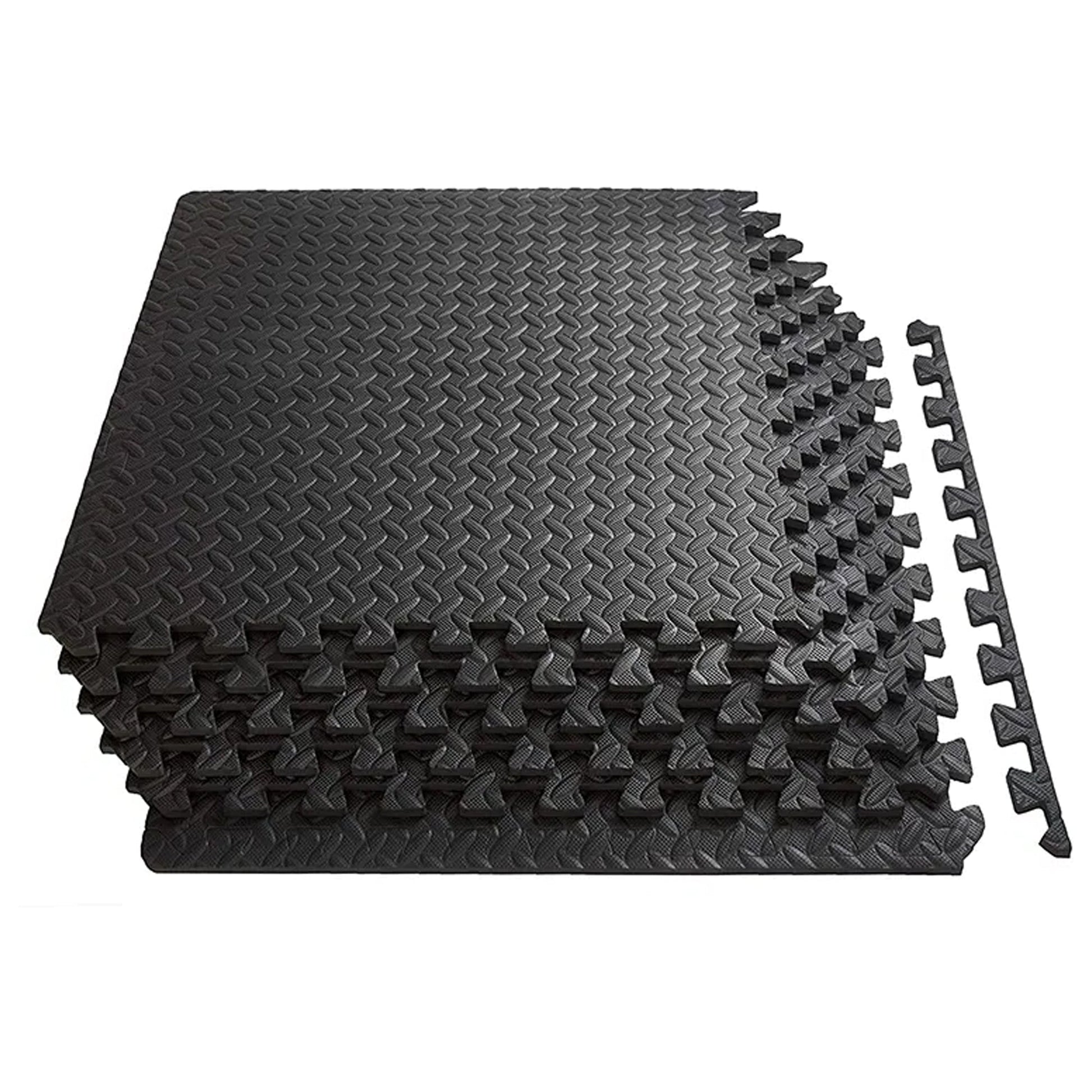 High-Density EVA Foam Gym Floor Tiles – 10mm Interlocking Puzzle Mats | Non-Slip, Shock-Absorbing Exercise Flooring for Home Gym & Garage Setup