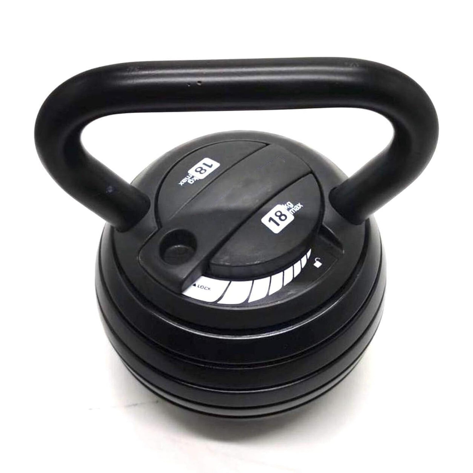 Professional 18kg Adjustable Kettlebell – Fast Weight Change System, Powder-Coated Steel, and Ergonomic Grip for Total Body Training at Home