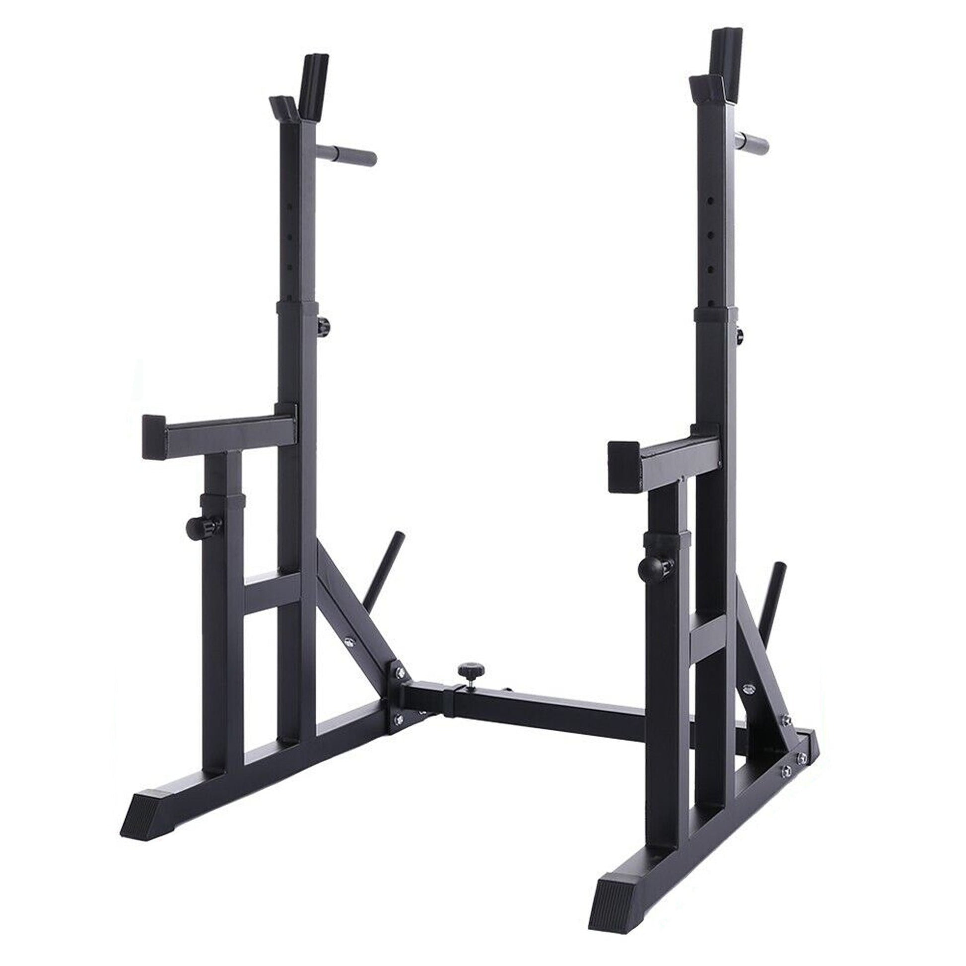 Pro-Grade Adjustable Squat & Bench Press Rack – Heavy-Duty Steel, Multi-Level Safety Pins, Compact Design for Strength Training in Home Gyms