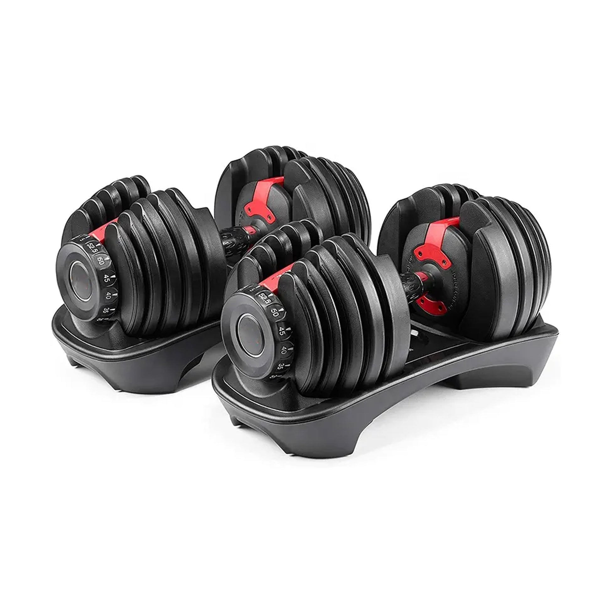 Heavy-Duty 40 kg Adjustable Dumbbell – Rubber-Coated Cast Iron with Fast Smart Dial | Full-Range Home Strength Training Set for Compact Gym Spaces