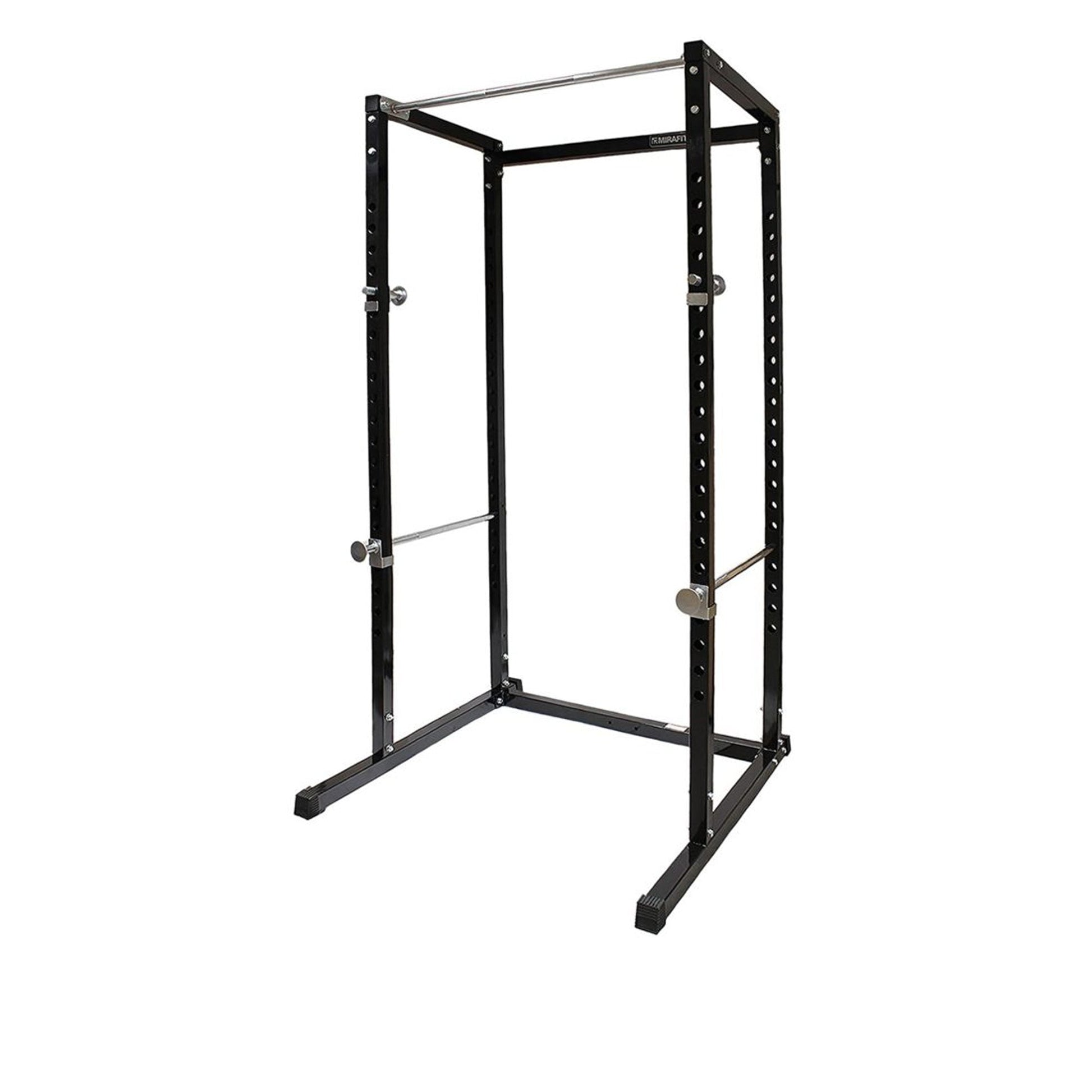 Power Rack with Pull-Up Bar & Safety Spotters – Adjustable Steel Squat Cage for Strength Training, Weight Lifting, and Home Gym Workouts