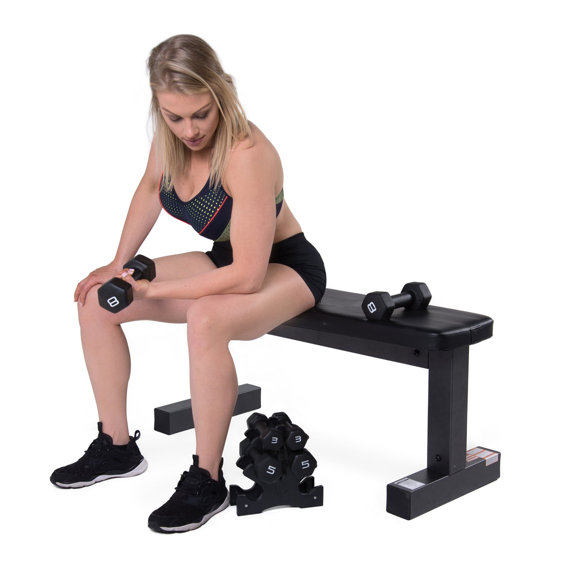 Heavy Duty Neoprene Dumbbell Tree Rack Stand – 3/5 Tier Vertical Storage for Neoprene Weights | Compact Dumbbell Holder for Home Gym & Studio