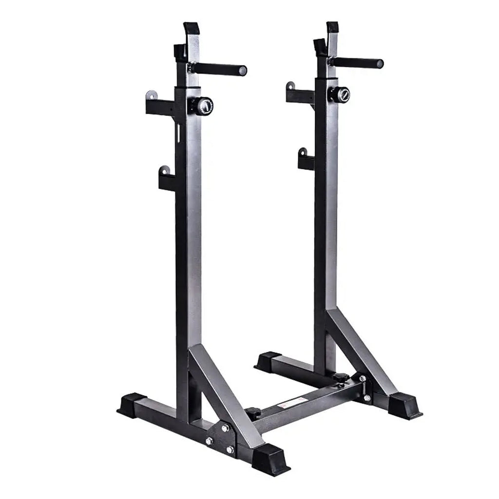 Precision Lift Platform – Heavy‑Duty Barbell Squat Rack with Dip Handles, 200kg Capacity, Adjustable Frame with Safety Spotters for Home Use