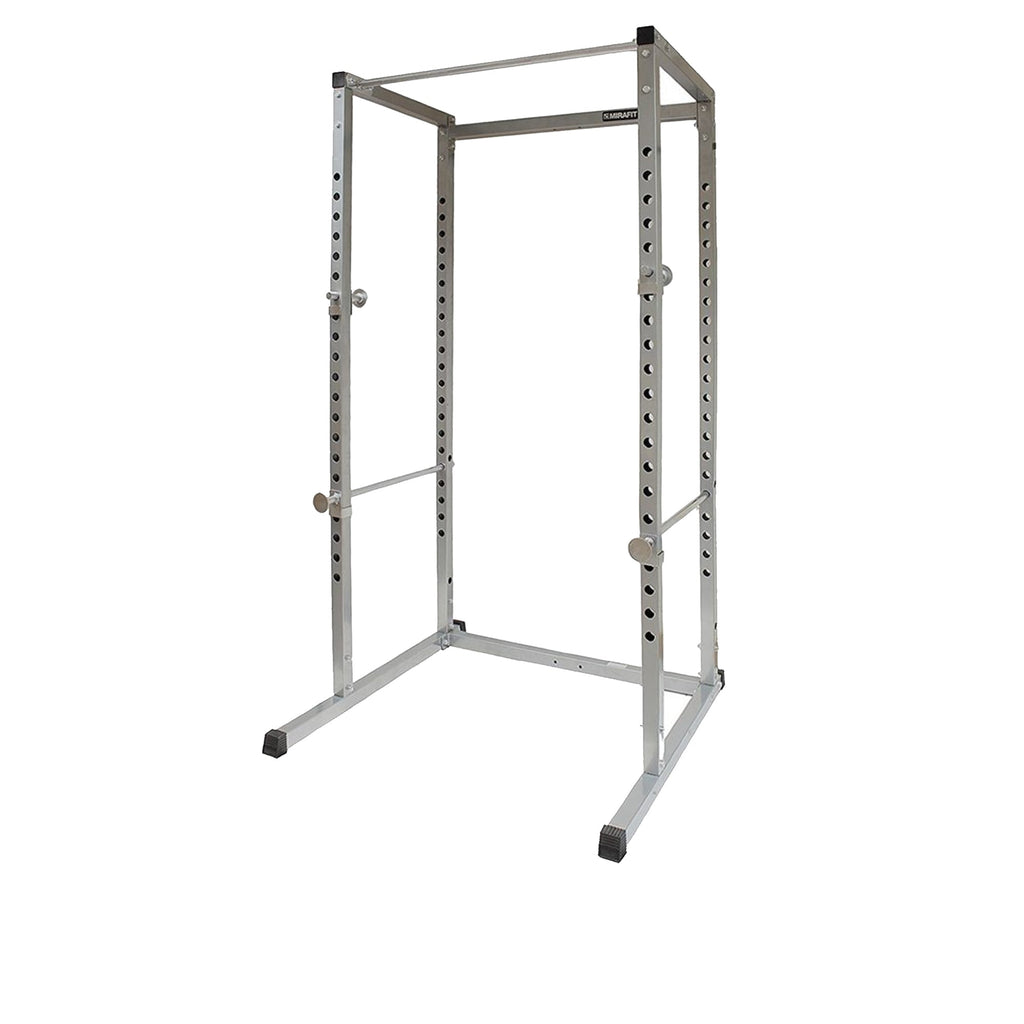 Power Rack with Pull-Up Bar & Safety Spotters – Adjustable Steel Squat Cage for Strength Training, Weight Lifting, and Home Gym Workouts