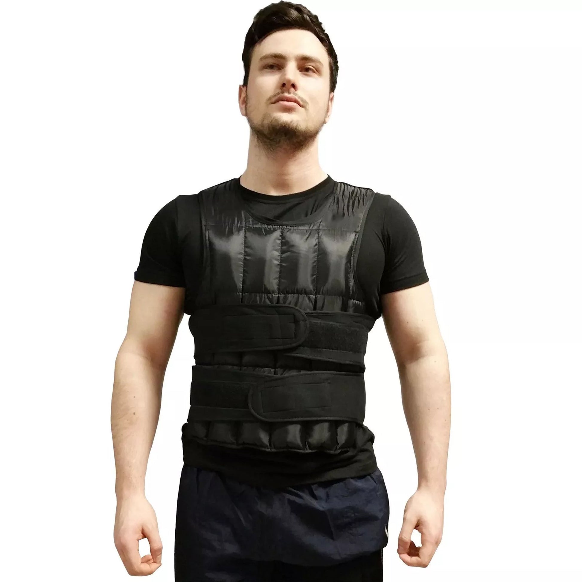 Premium Weighted Vest 10–20 kg – Neoprene-Lined, 38-Weight Modular System for Strength & Cardio Training in Compact Home Gyms