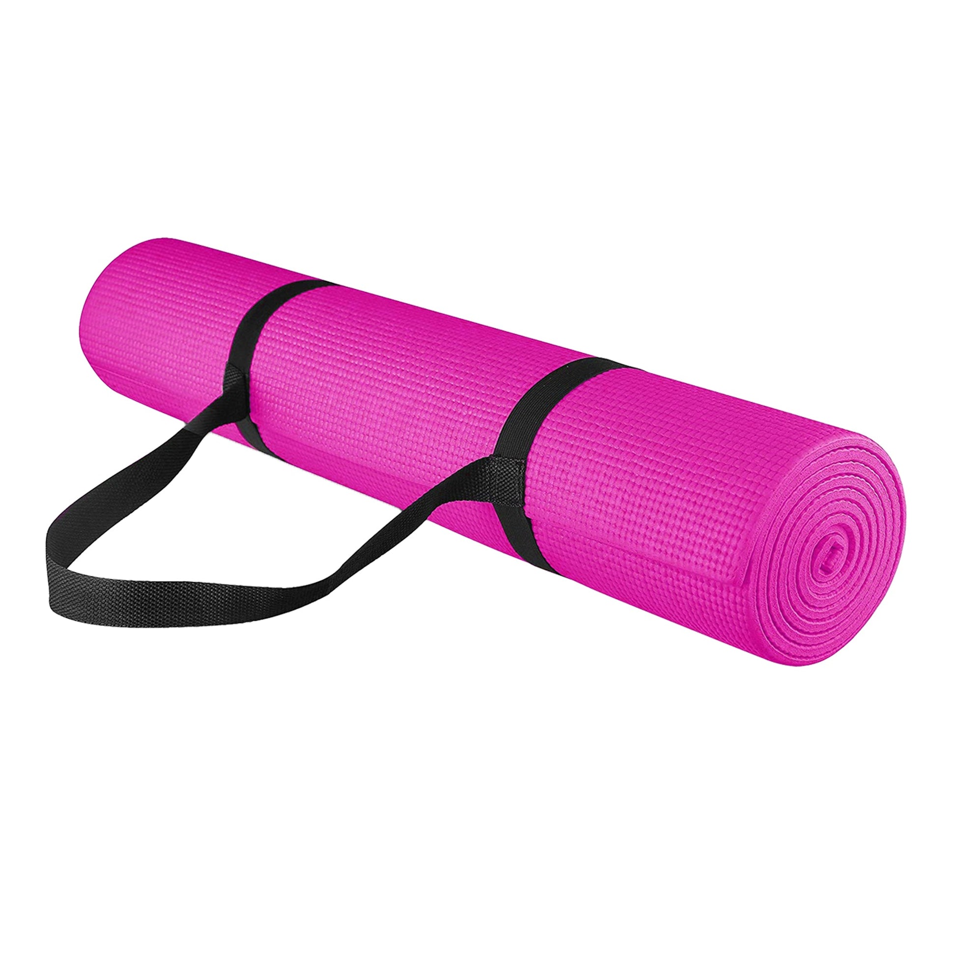 Ultra-Comfort 15mm NBR Foam Yoga Mat – Non-Slip, Joint-Supportive Pad for Home Workouts, Pilates, HIIT & More – Portable with Carry Strap