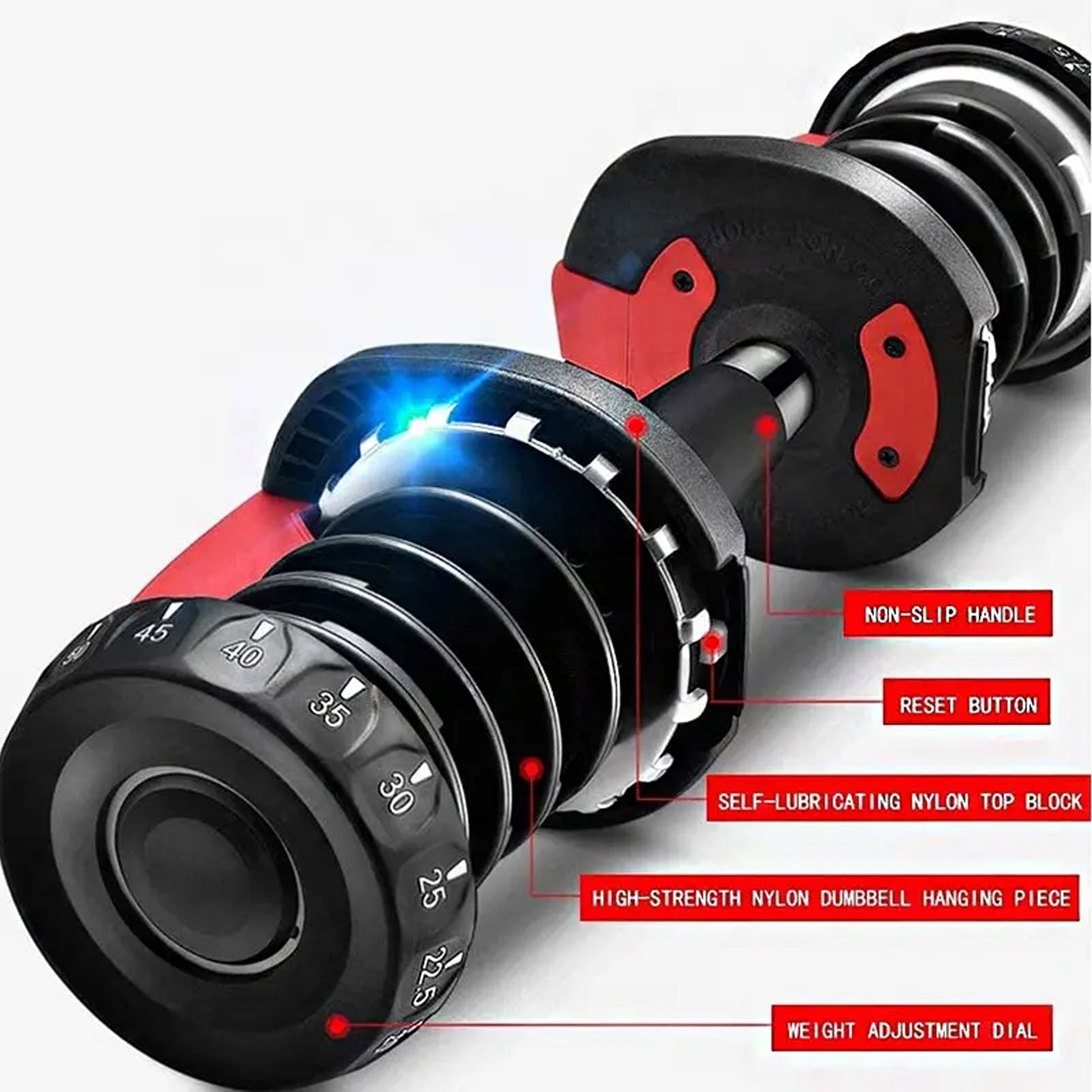 Transform Any Room into a Gym with 24 kg Adjustable Dumbbell | 15‑in‑1 Quick‑Dial Weights for Strength & Space‑Efficiency