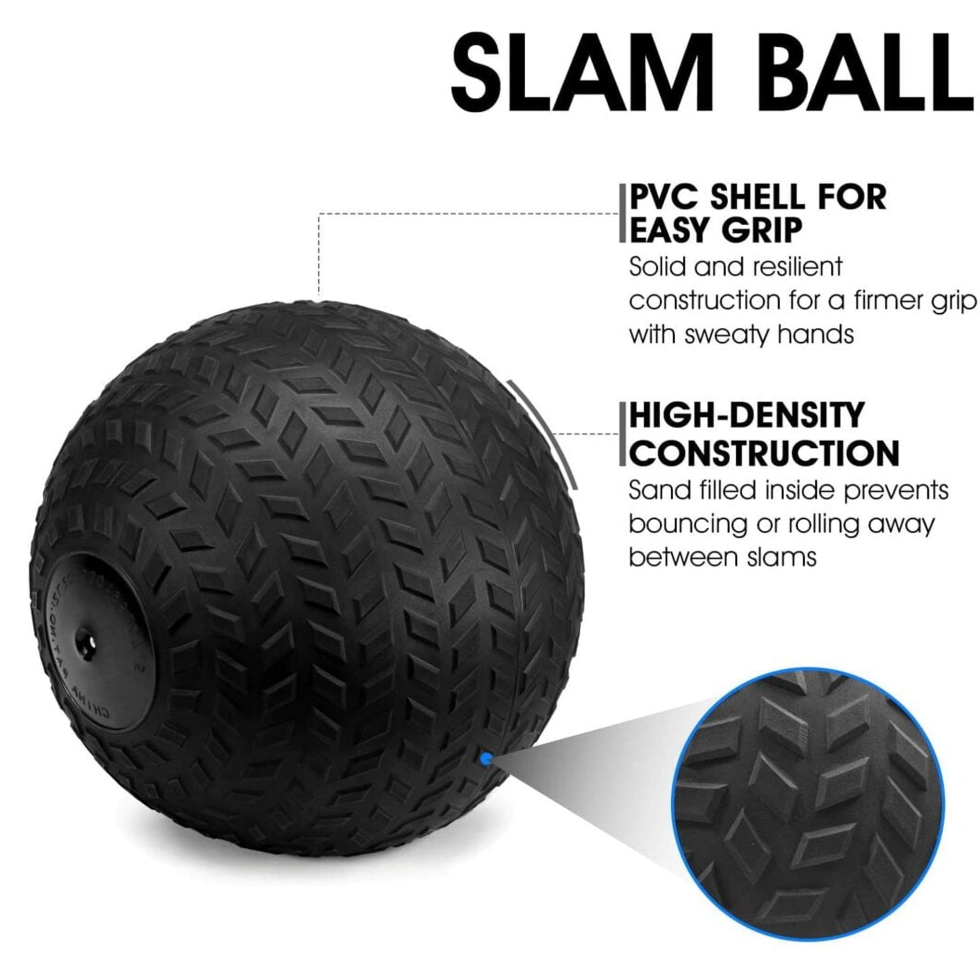 Adjustable Treaded Slam Ball Weight • Heavy‑Duty Rubber Finish • No‑Bounce Power & Core Training • Strength Fitness • Ideal for Home Gym