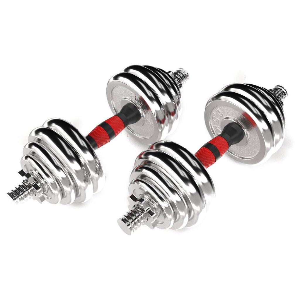 20 kg Adjustable Dumbbell & Barbell Combo – Steel Handles, Cast-Iron Plates, Compact Weight Set for Home Gym Strength Training