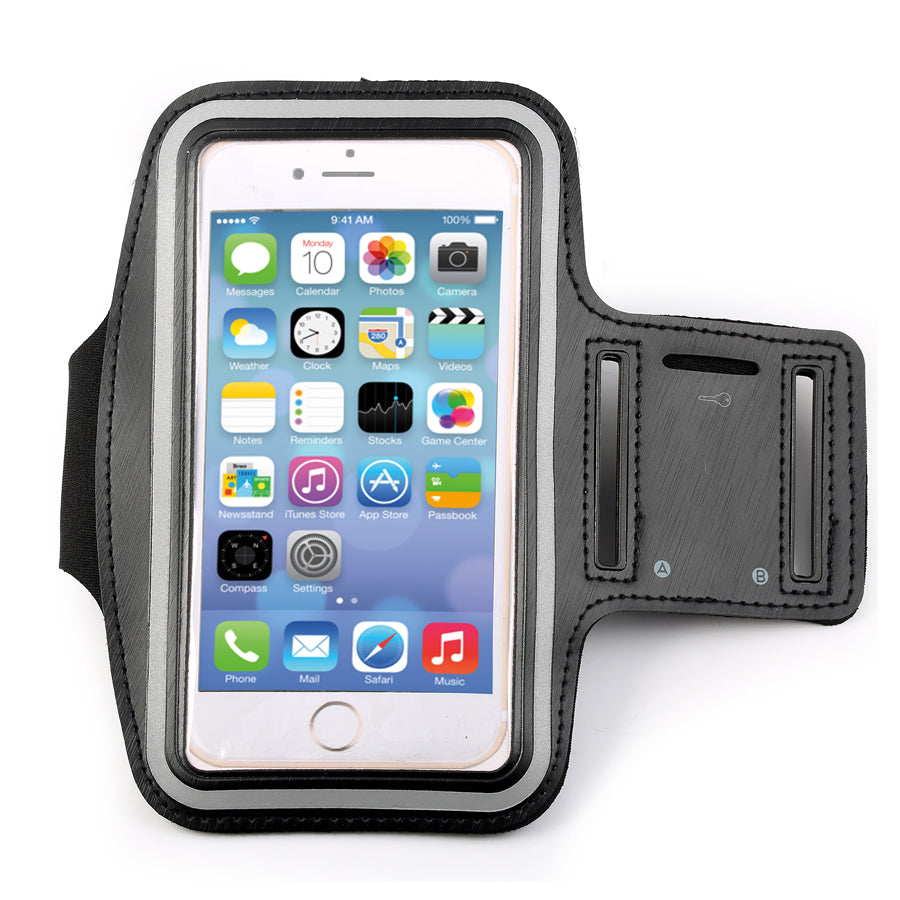 Waterproof Reflective Running Phone Armband – Elastic Fit, Touchscreen Access, Fits Phones up to 7″ for Home Gym & Outdoor Fitness