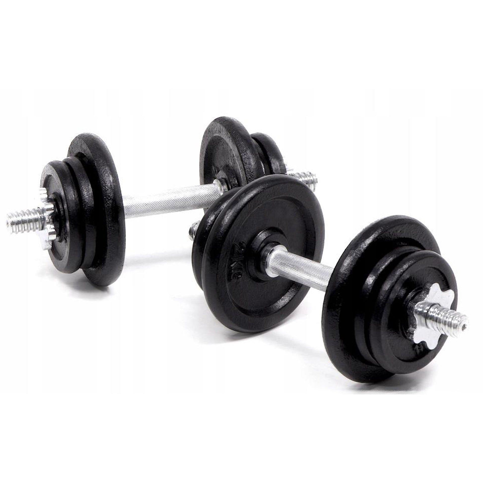 65 kg Adjustable Cast‑Iron Barbell & Dumbbell Set – Knurled Steel Handles, 2‑in‑1 Strength Training Kit for Home Gym, Ideal for Men & Women