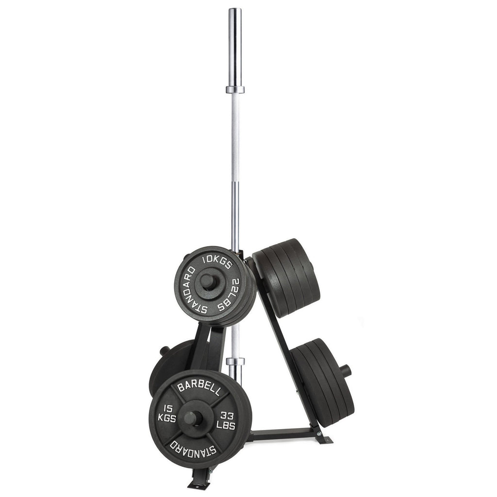 300 kg Capacity Vertical Rack – Steel Dumbbell & Plate Storage with Safety Clamps, Ideal for Home Gyms and Space-Saving Strength Zones