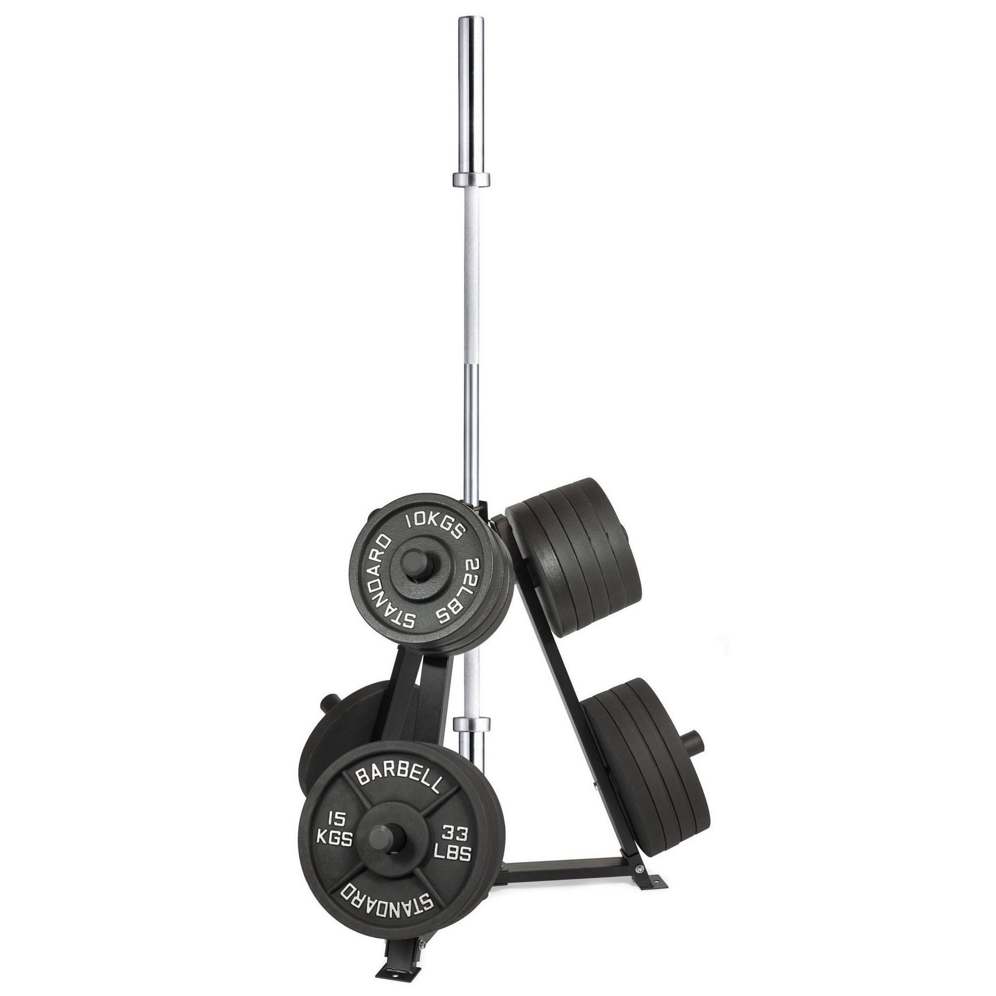 300 kg Capacity Vertical Rack – Steel Dumbbell & Plate Storage with Safety Clamps, Ideal for Home Gyms and Space-Saving Strength Zones