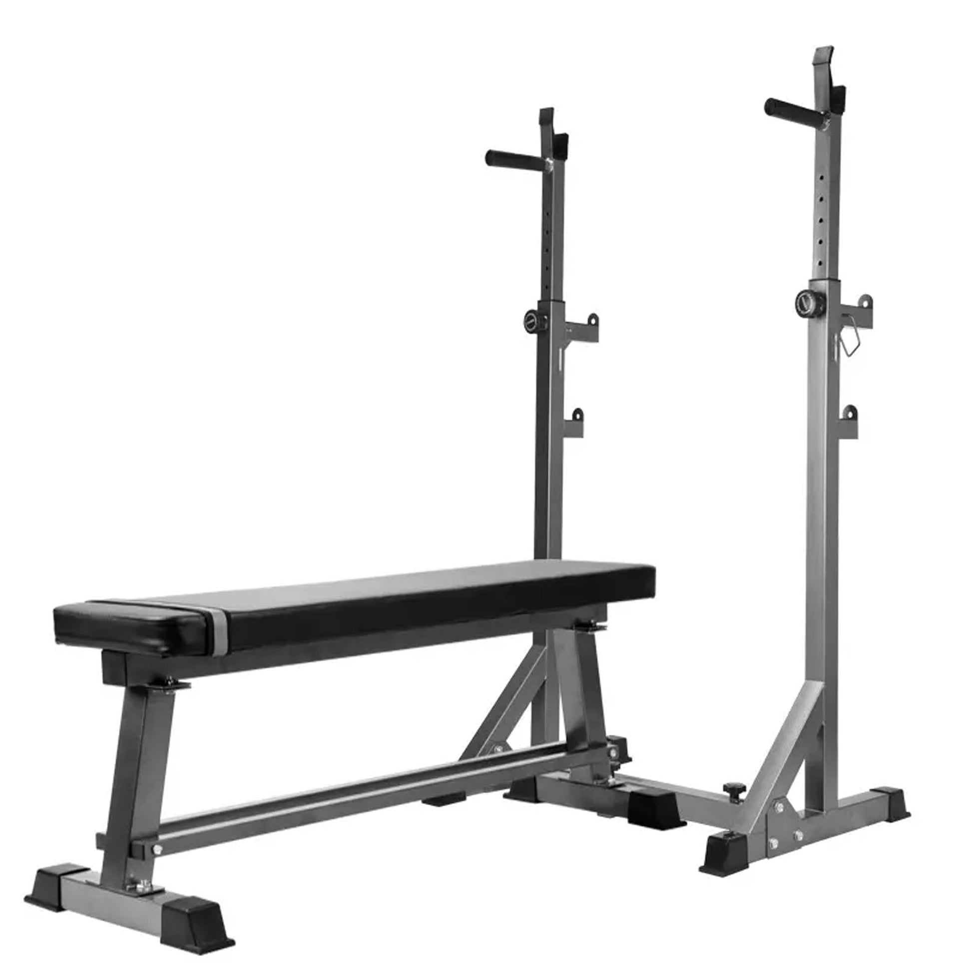 Precision Lift Platform – Heavy‑Duty Barbell Squat Rack with Dip Handles, 200kg Capacity, Adjustable Frame with Safety Spotters for Home Use
