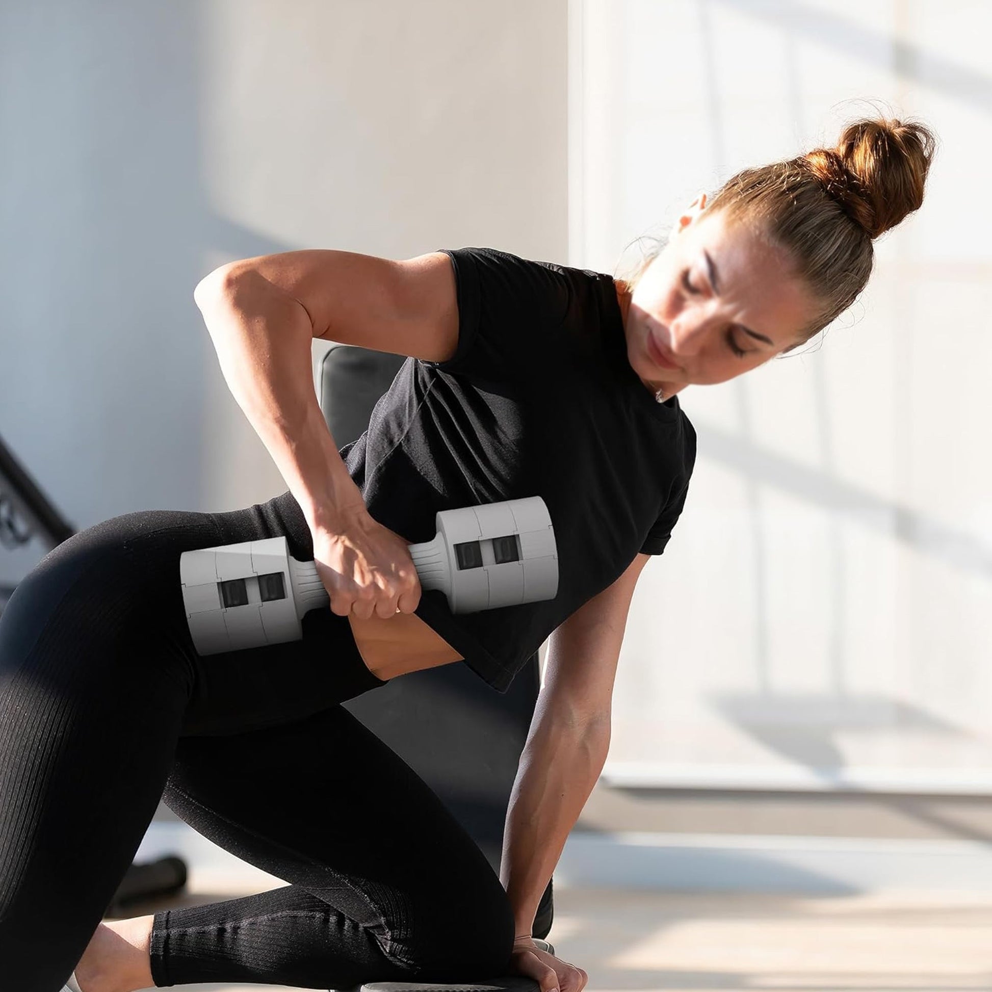 Premium 3‑in‑1 Adjustable Dumbbell Set – Neoprene Coated, 2×2.5 kg to 2×10 kg – Space-Saving Hand Weights for Strength Training at Home Gym