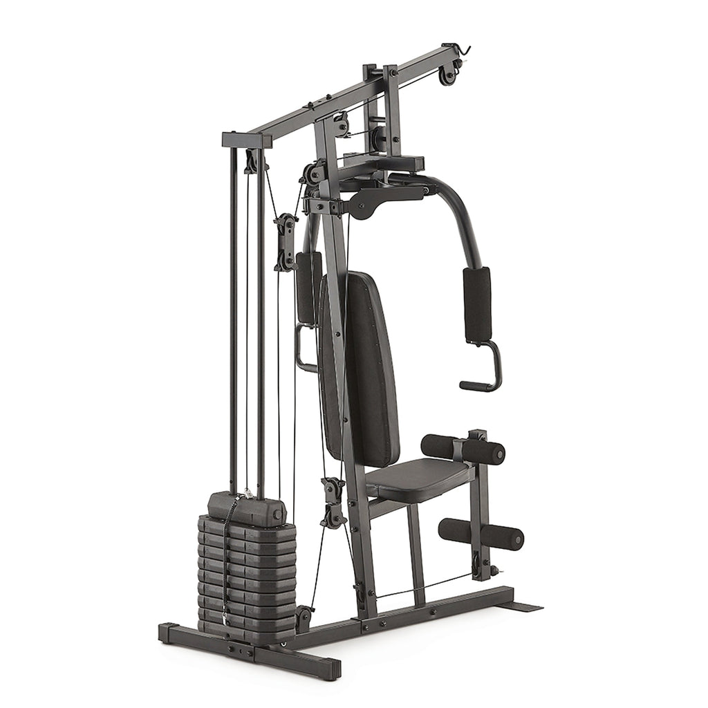 Total Home Gym Station – Steel Multi Gym with 45kg/66kg Stack, Cushioned Seat, Quiet Pulleys – Full‑Body Training for Garage or Apartment Gyms