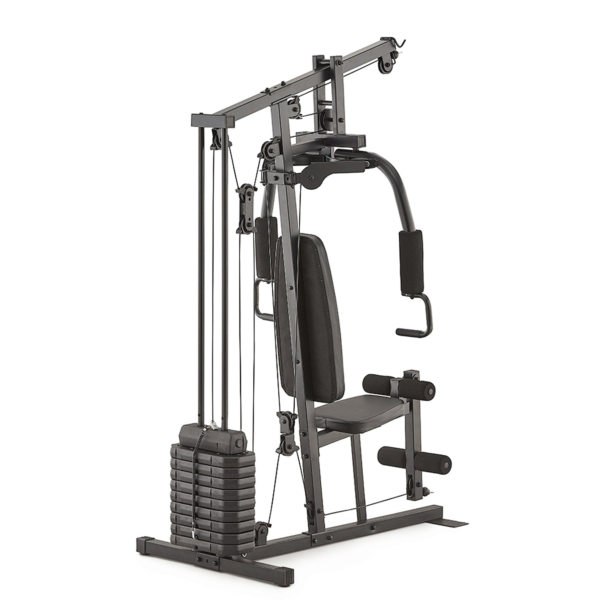 Total Home Gym Station – Steel Multi Gym with 45kg/66kg Stack, Cushioned Seat, Quiet Pulleys – Full‑Body Training for Garage or Apartment Gyms