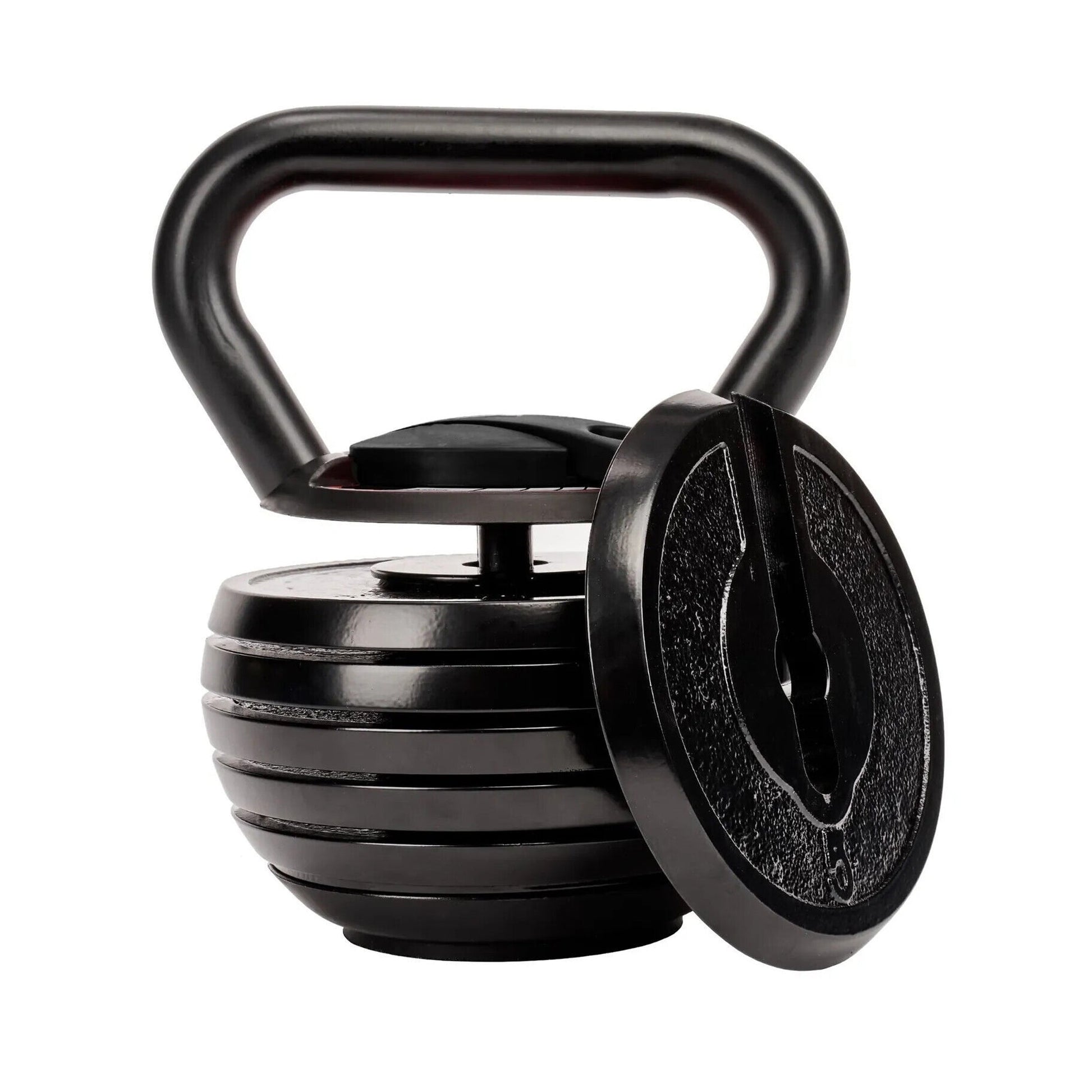 Professional 18kg Adjustable Kettlebell – Fast Weight Change System, Powder-Coated Steel, and Ergonomic Grip for Total Body Training at Home