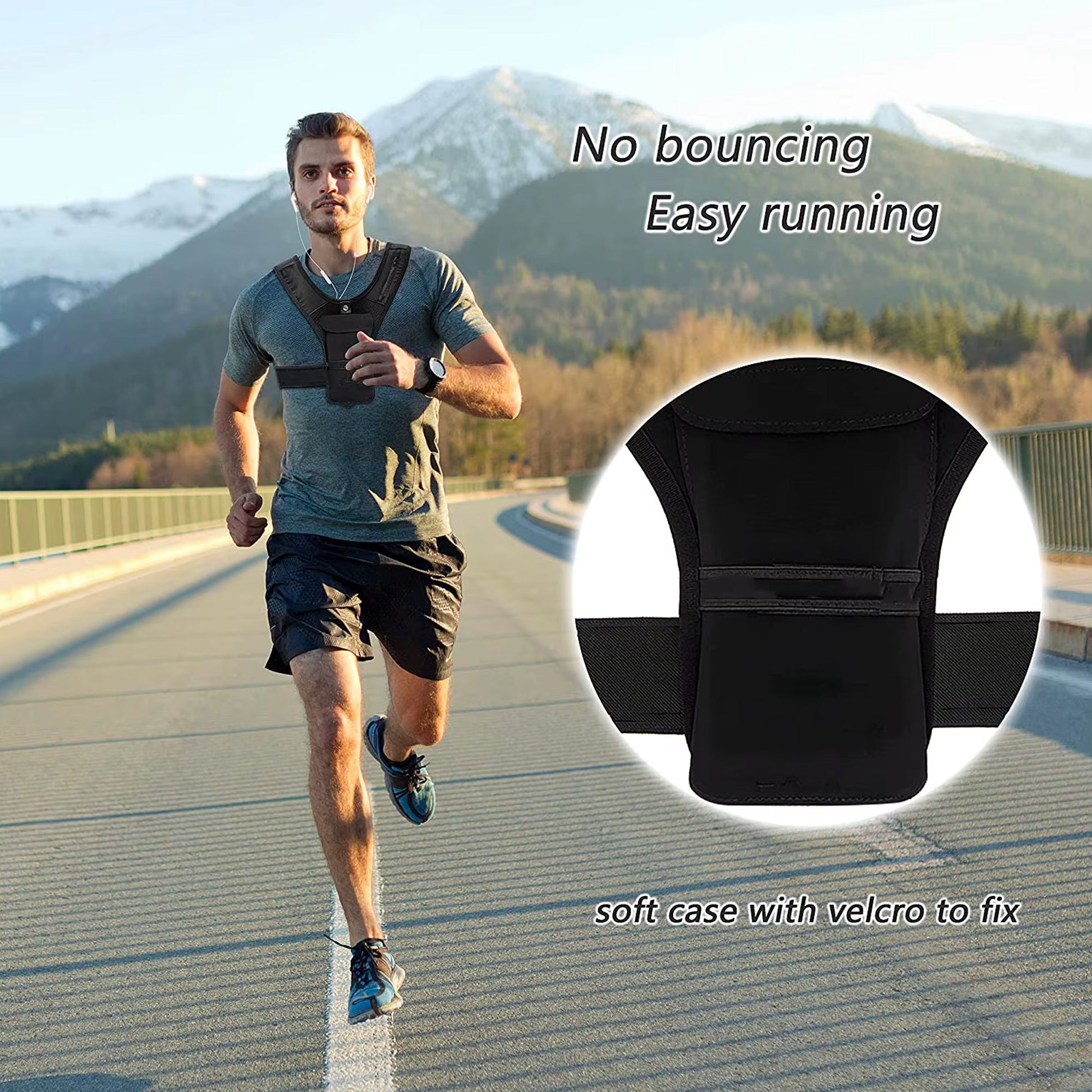 Lightweight Reflective Running Hydration Vest with Phone Holder & Adjustable Straps – Hi‑Vis Safety, 5 Pockets for Long‑Run Comfort