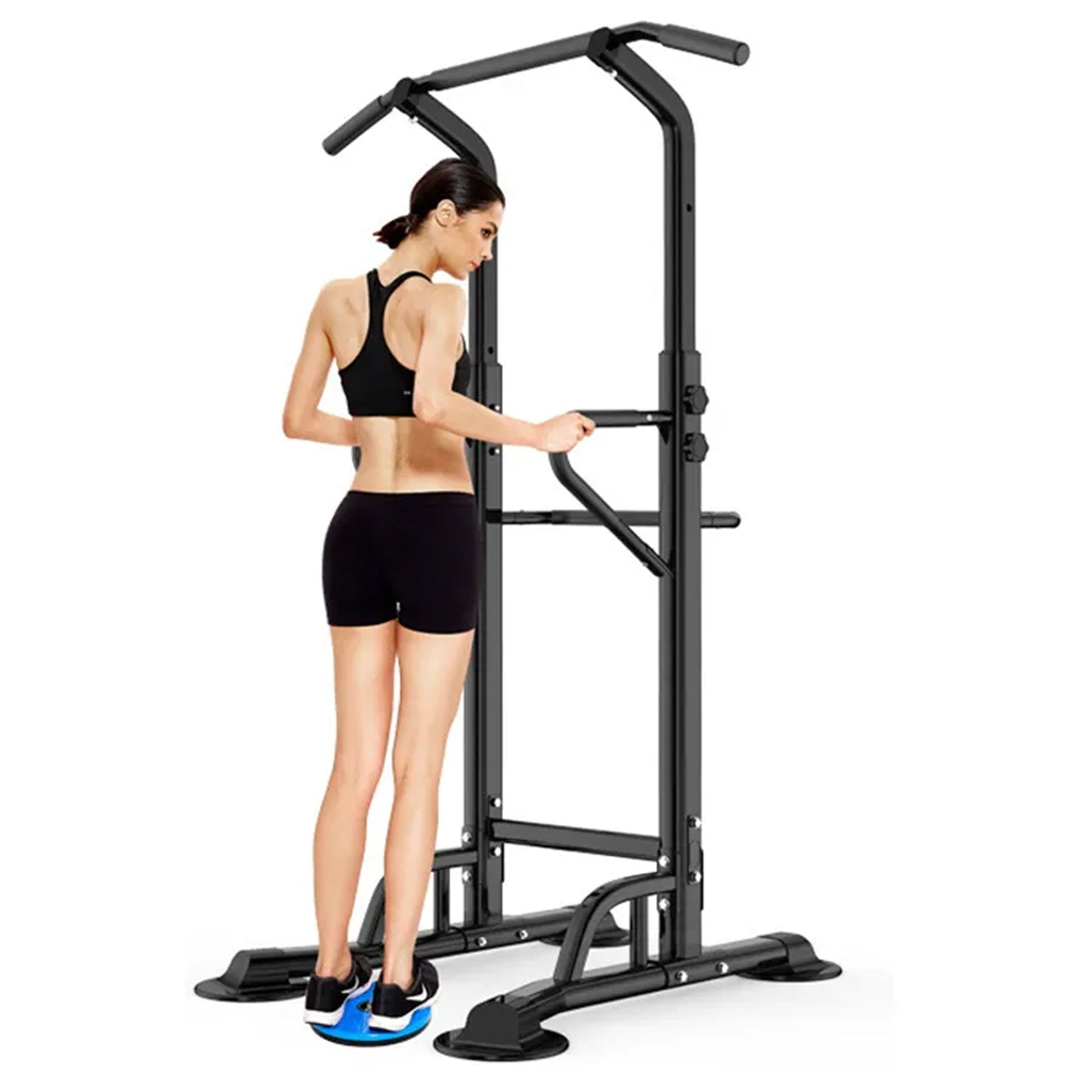 Multi-Level Power Tower Pull-Up & Dip Station – Steel Frame, Ergonomic Padding, Compact Strength Equipment for Home Gym & Full-Body Workouts