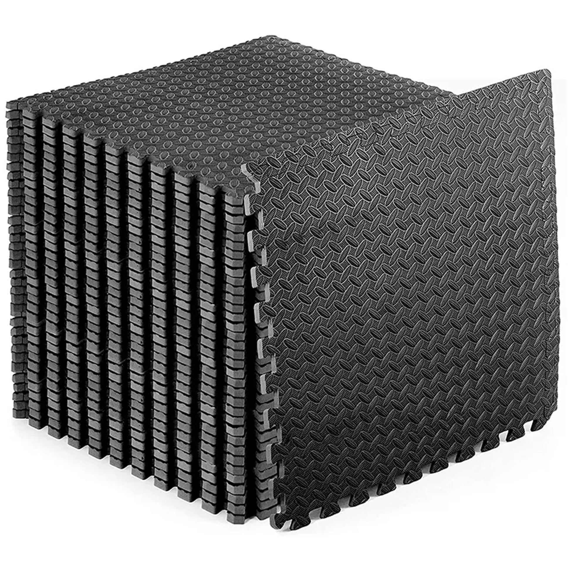 High-Density EVA Foam Gym Floor Tiles – 10mm Interlocking Puzzle Mats | Non-Slip, Shock-Absorbing Exercise Flooring for Home Gym & Garage Setup