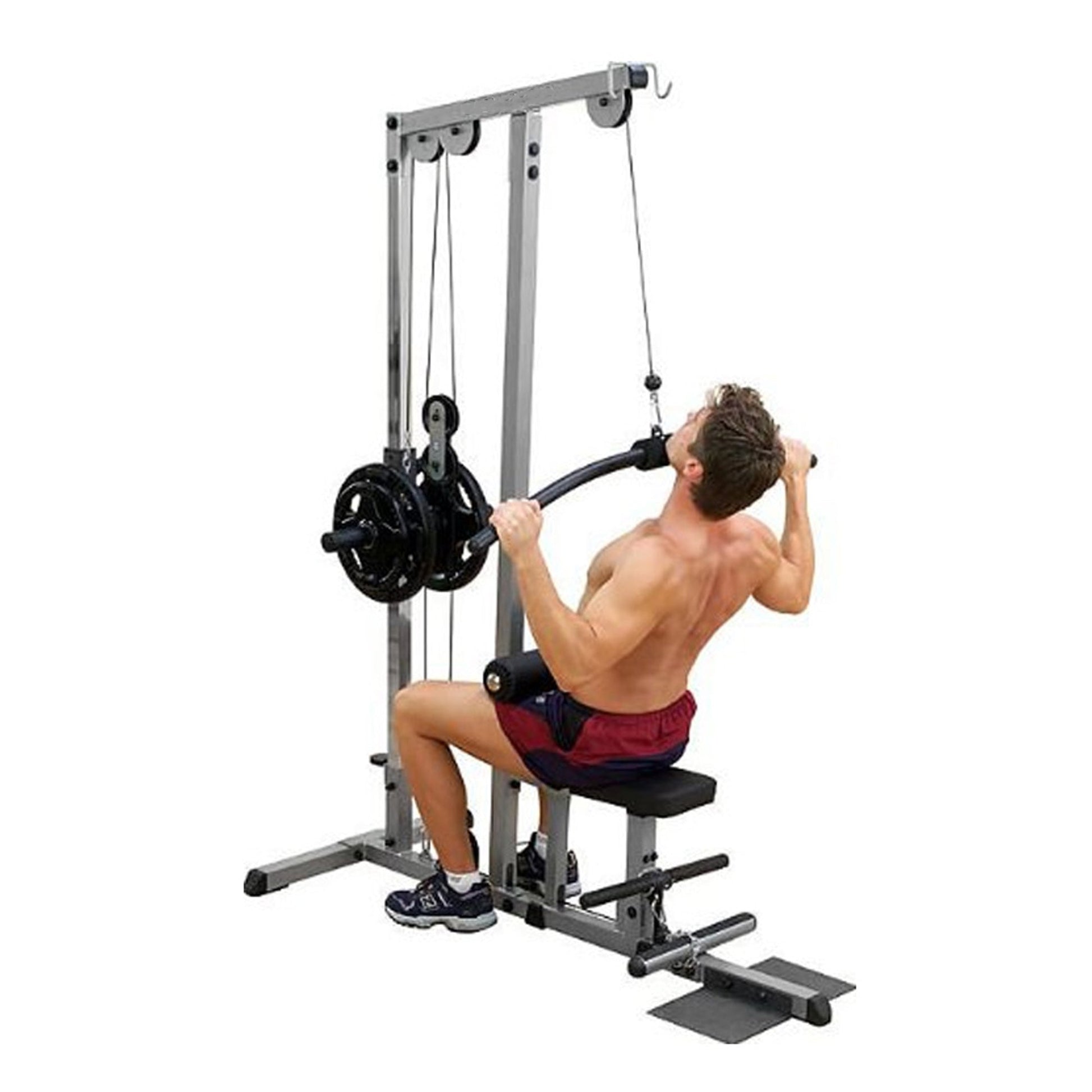 Full-Body Cable Pulley Machine – Adjustable Lat Pulldown & Low Row System with Compact Frame for Home Gym Strength Workouts