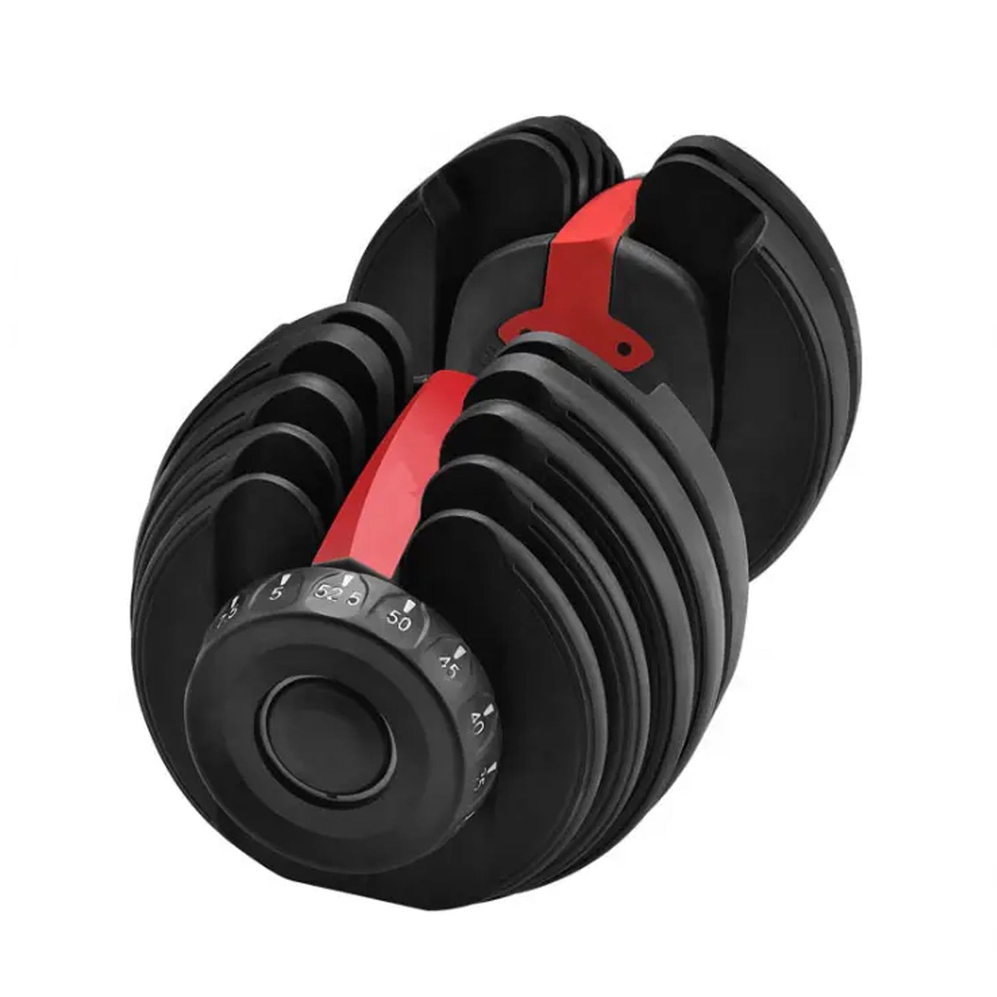 Heavy-Duty 40 kg Adjustable Dumbbell – Rubber-Coated Cast Iron with Fast Smart Dial | Full-Range Home Strength Training Set for Compact Gym Spaces