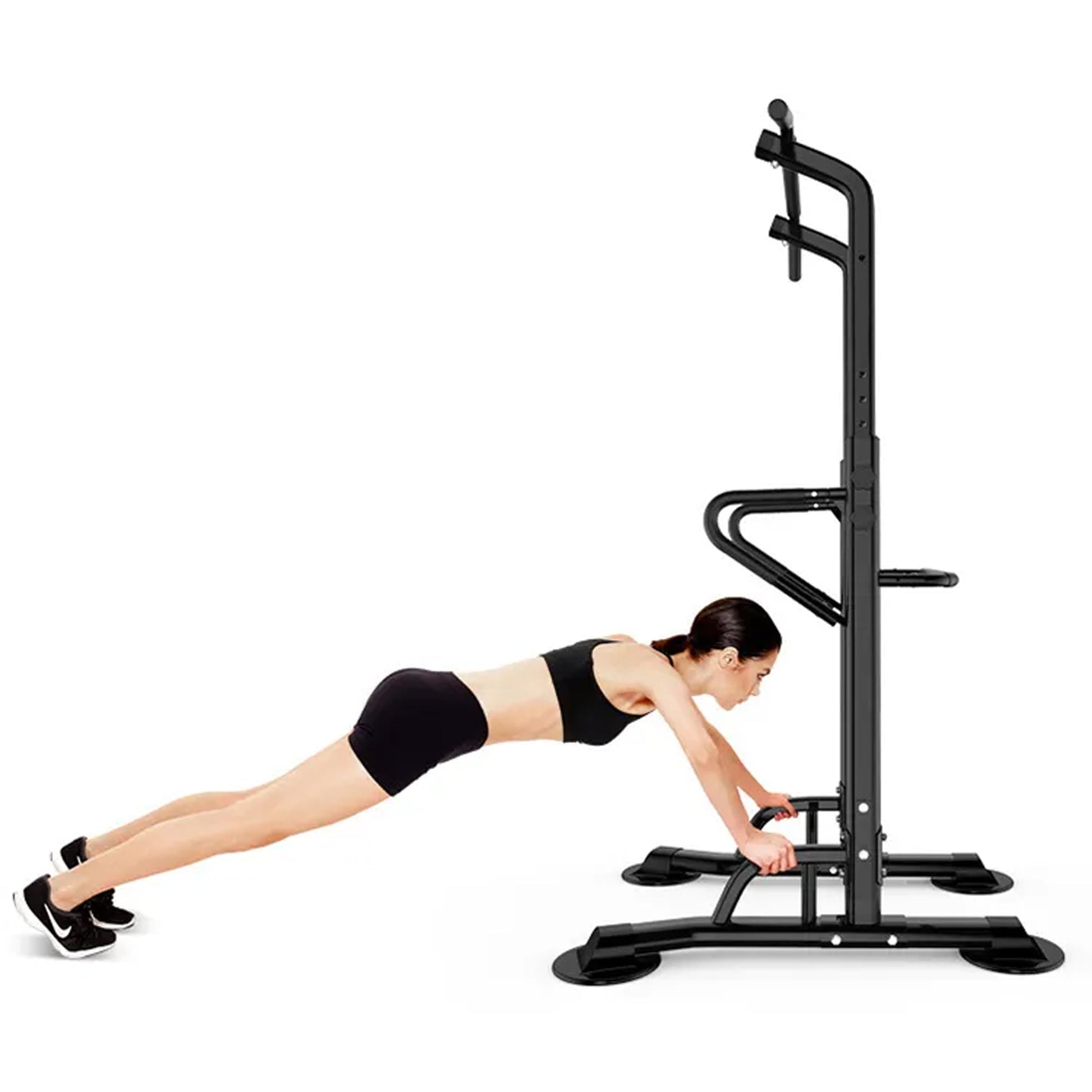 Multi-Level Power Tower Pull-Up & Dip Station – Steel Frame, Ergonomic Padding, Compact Strength Equipment for Home Gym & Full-Body Workouts