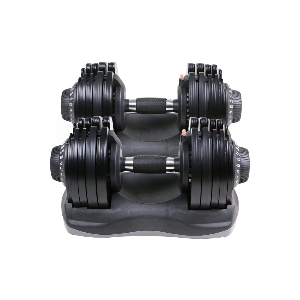 Home Gym Adjustable Dumbbells 5–32.5 kg, 12-in-1 Dial System, Neoprene-Coated, Ergonomic and Compact Strength Training Weights Set