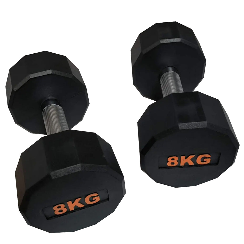 Premium Hex Dumbbells – Rubber-Coated, Anti-Roll Stability, Steel Grip – Ideal for Strength Training in Home Gyms & Studios