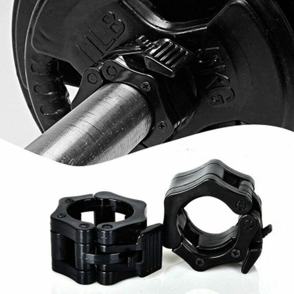 Secure Locking Olympic Barbell Collars – Heavy-Duty Quick Release Clips, Adjustable 2" Weight Clamps for CrossFit, Powerlifting, and Home Gym Barbell Training