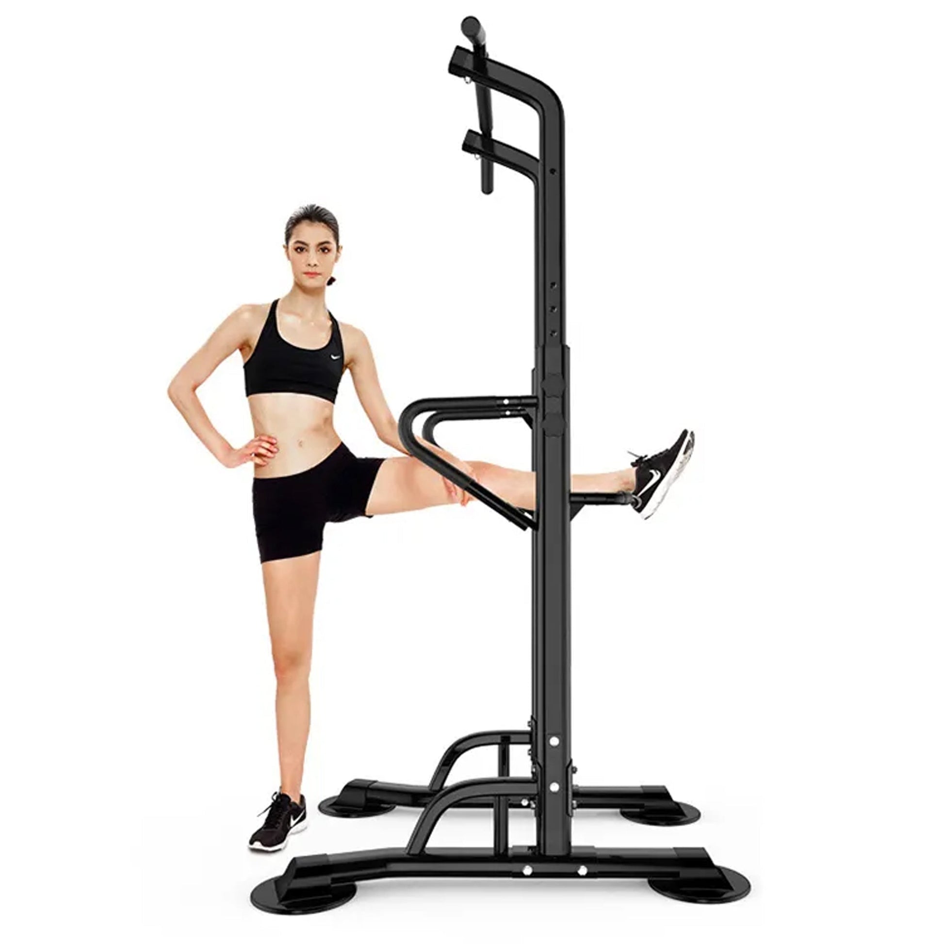 Multi-Level Power Tower Pull-Up & Dip Station – Steel Frame, Ergonomic Padding, Compact Strength Equipment for Home Gym & Full-Body Workouts