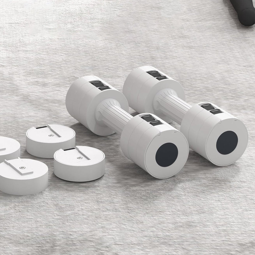 Premium 3‑in‑1 Adjustable Dumbbell Set – Neoprene Coated, 2×2.5 kg to 2×10 kg – Space-Saving Hand Weights for Strength Training at Home Gym