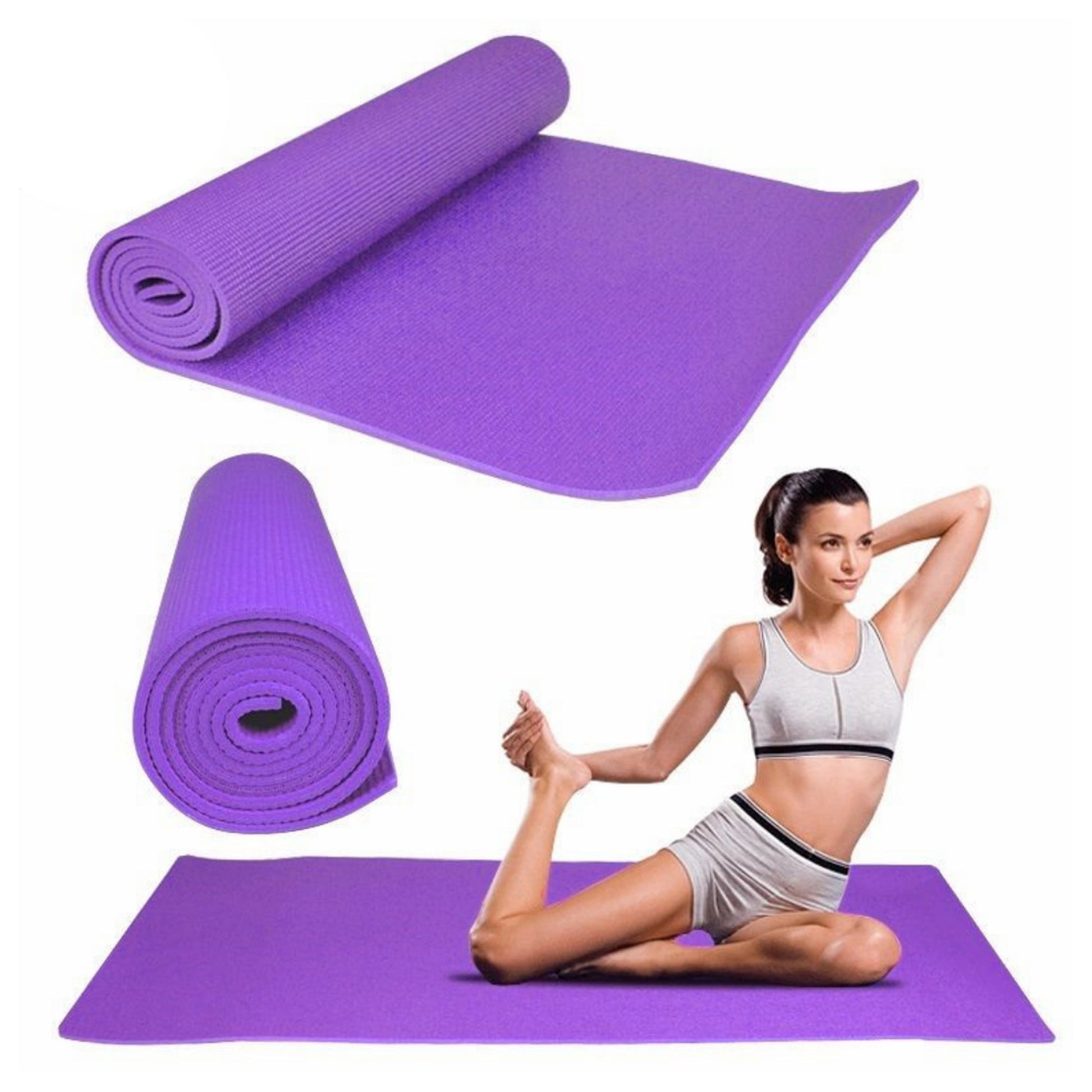 Ultra-Comfort 15mm NBR Foam Yoga Mat – Non-Slip, Joint-Supportive Pad for Home Workouts, Pilates, HIIT & More – Portable with Carry Strap