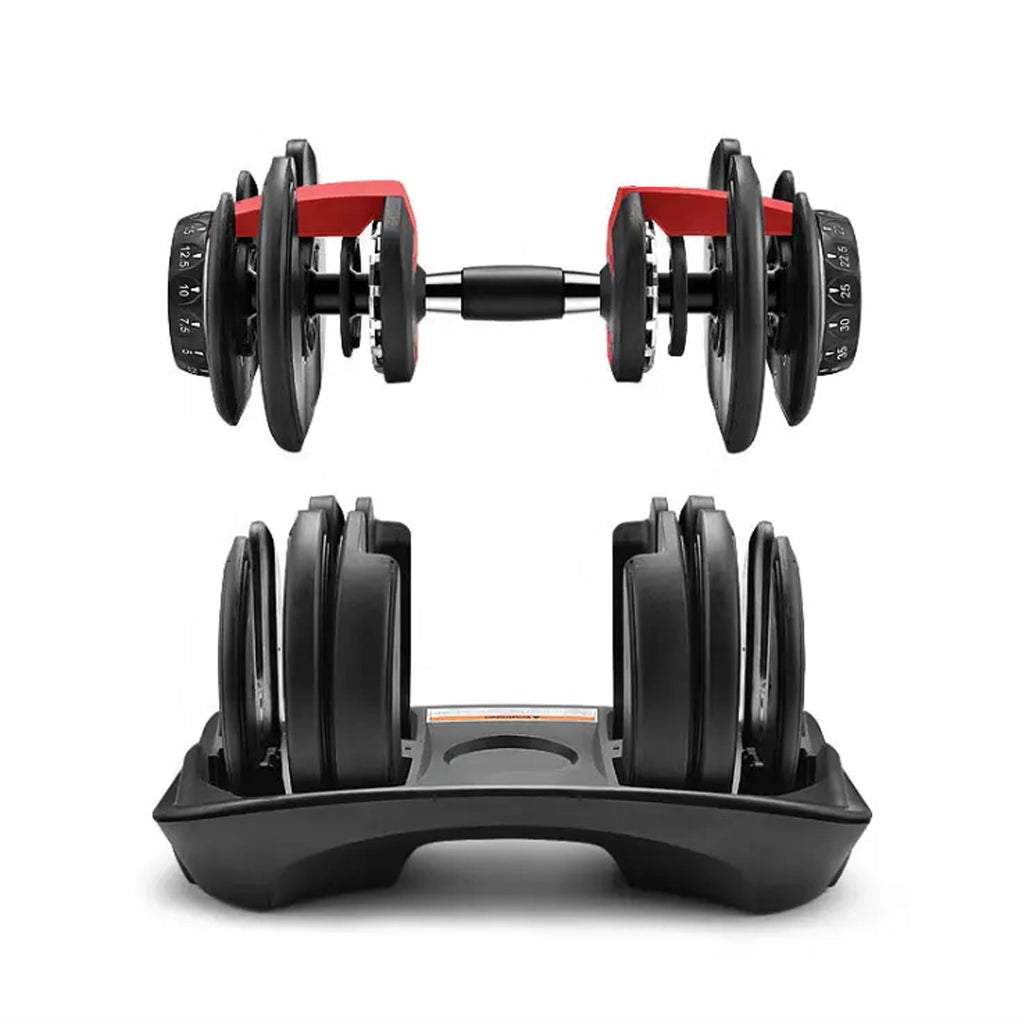 Heavy-Duty 40 kg Adjustable Dumbbell – Rubber-Coated Cast Iron with Fast Smart Dial | Full-Range Home Strength Training Set for Compact Gym Spaces